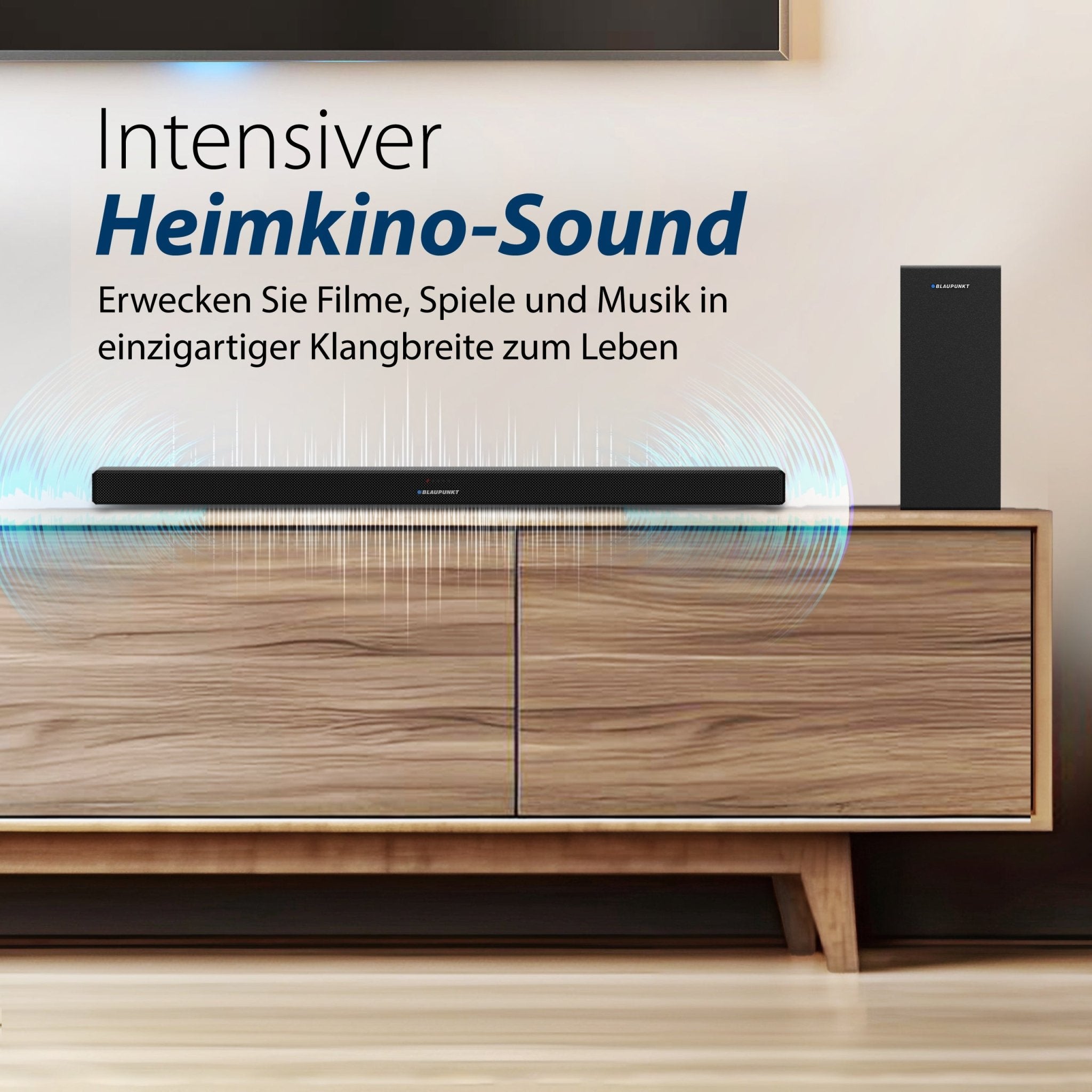 TV Soundbar mit Dolby Atmos und wireless Subwoofer | LSA 2500 - Blaupunkt Audio Deutschland Soundbar