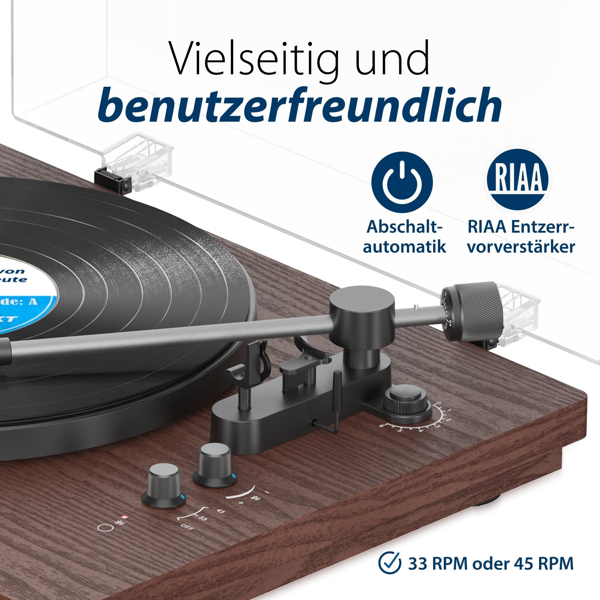 Plattenspieler mit Bluetooth | Torino TT 200 TX *NEU* - Blaupunkt Audio Deutschland Plattenspieler Walnuss