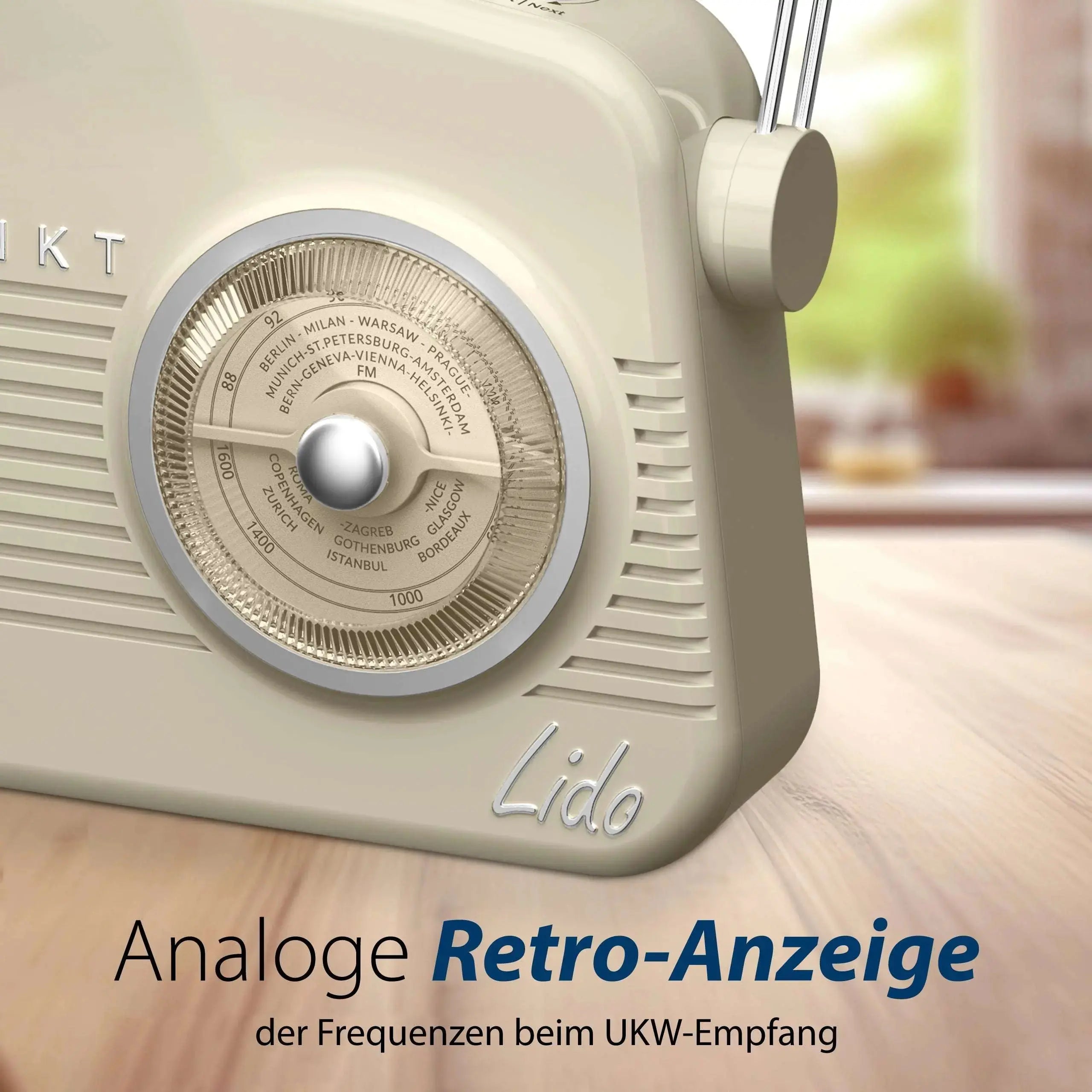 Nostalgieradio mit DAB+ | LIDO VDR 10 Beige - Blaupunkt Audio Deutschland Radio Beige