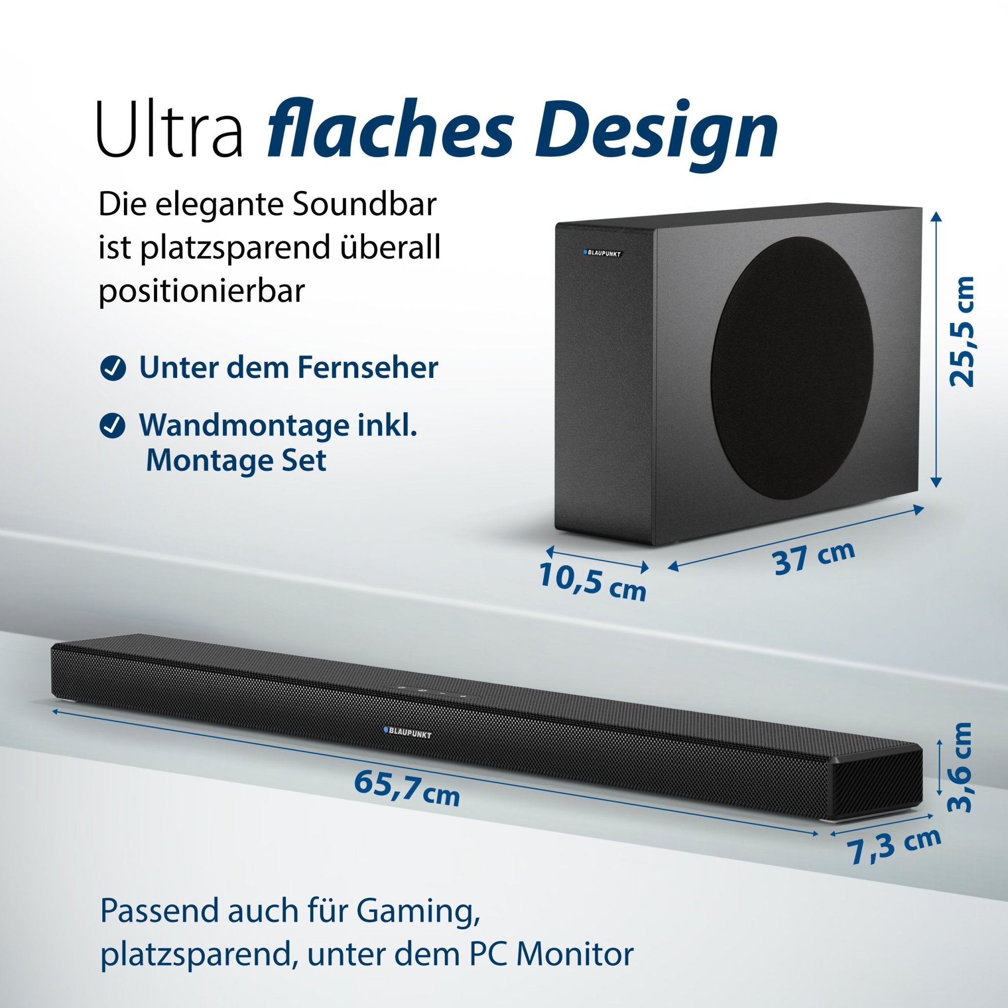 TV Soundbar mit Dolby Atmos und wireless Subwoofer | LSA 2500 - Blaupunkt Audio Deutschland Soundbar