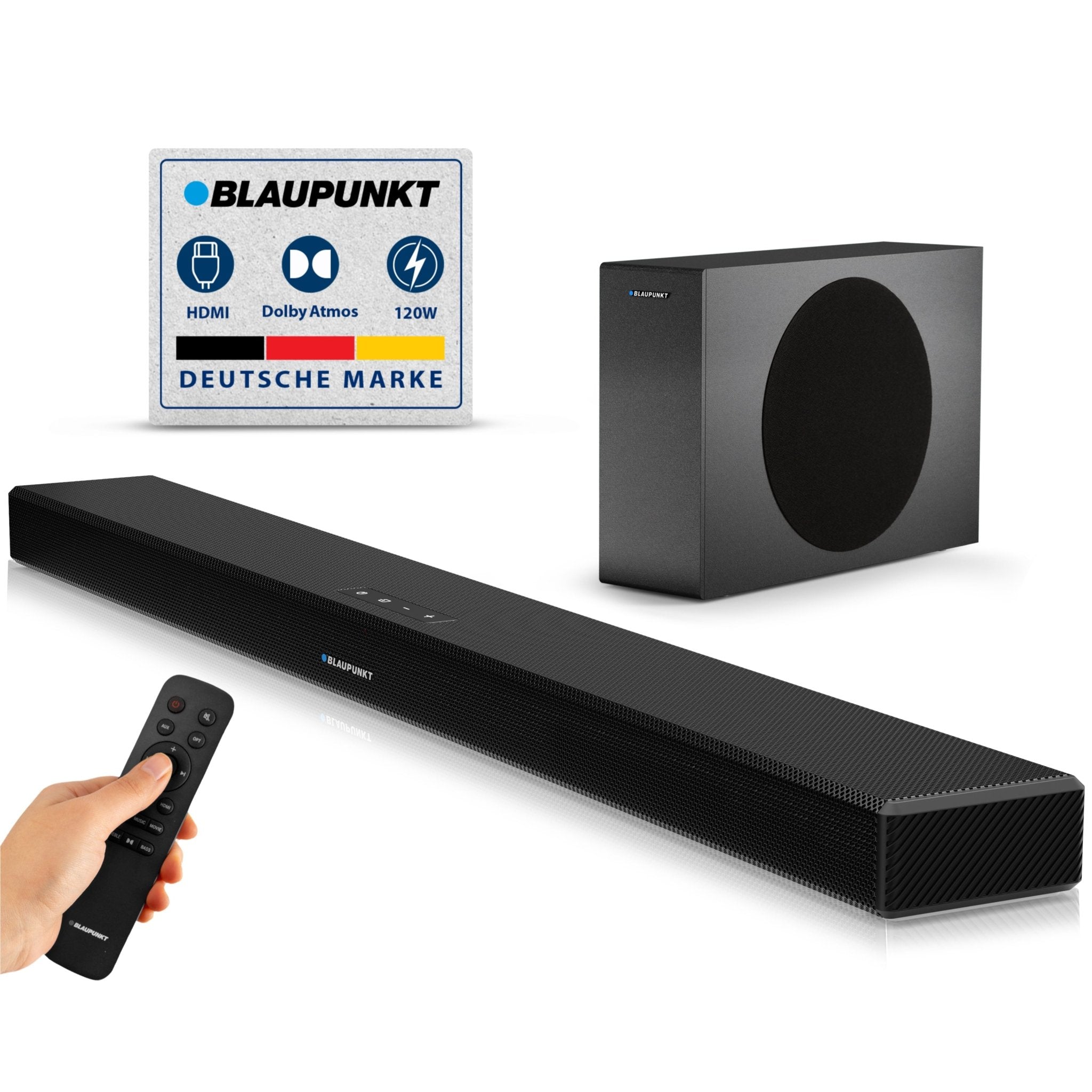 TV Soundbar mit Dolby Atmos und wireless Subwoofer | LSA 2500 - Blaupunkt Audio Deutschland Soundbar