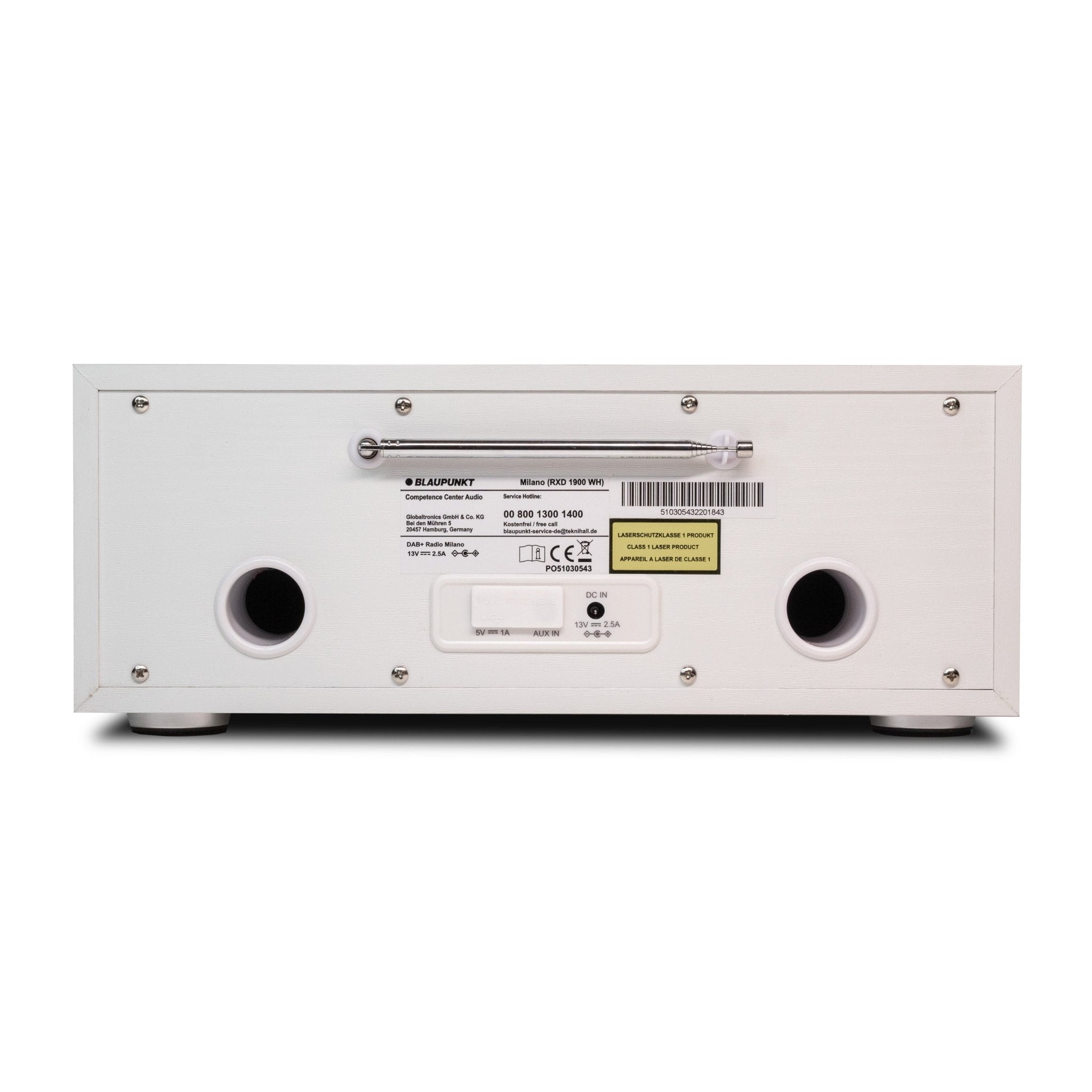 Nostalgie Internetradio mit CD | MILANO Weiß - Blaupunkt Audio Deutschland Radio Weiß