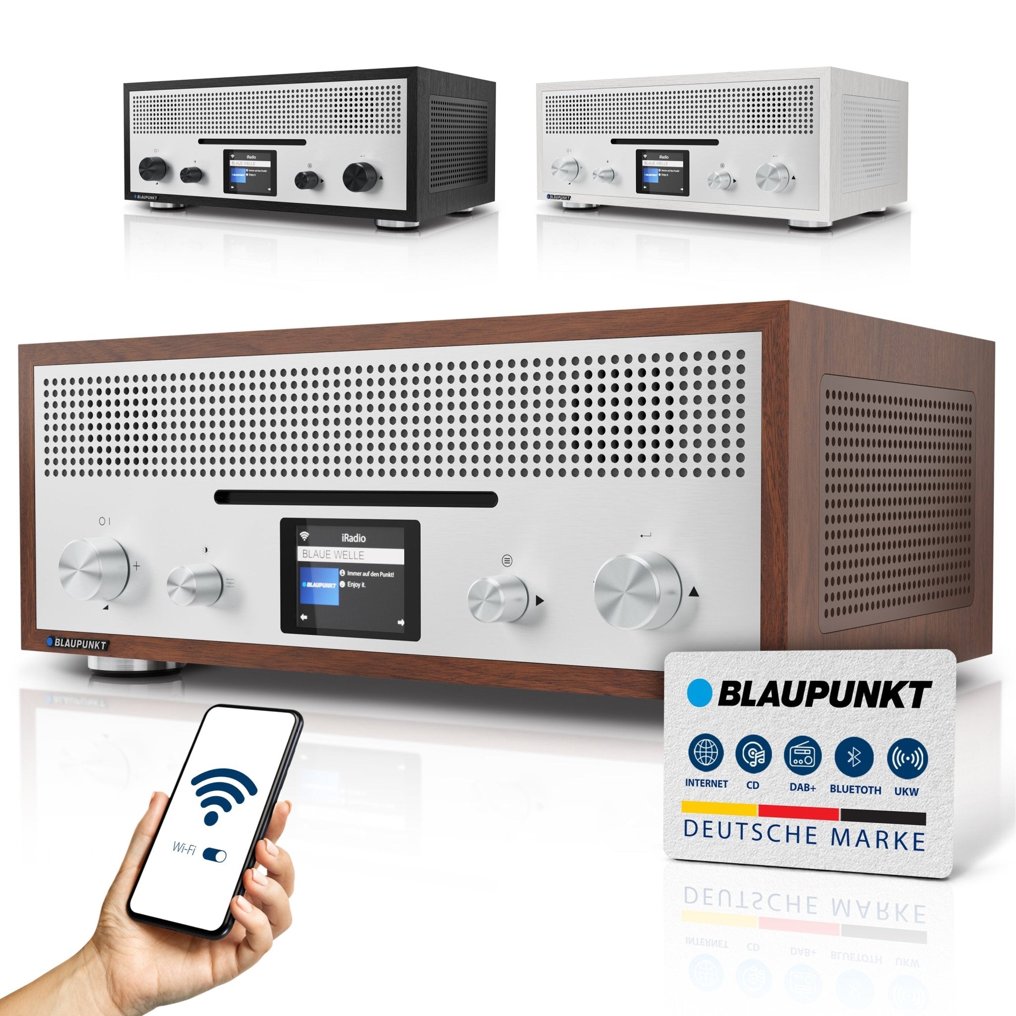 Nostalgie Internetradio mit CD | MILANO Walnuss - Blaupunkt Audio Deutschland Radio Walnuss