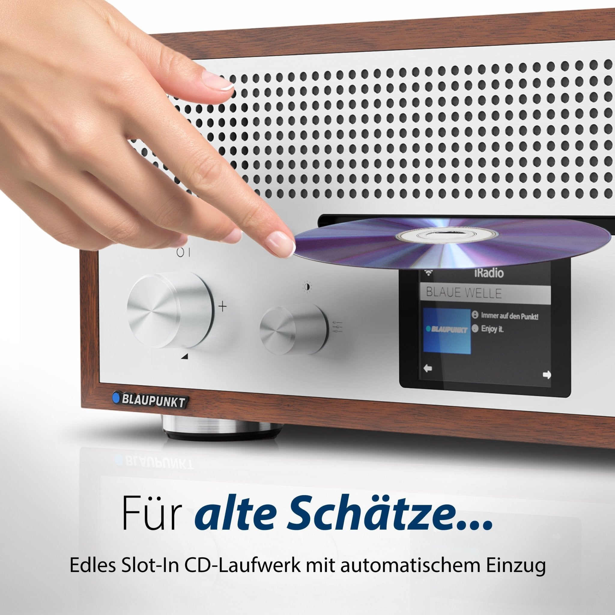 Nostalgie Internetradio mit CD | MILANO Walnuss - Blaupunkt Audio Deutschland Radio Walnuss