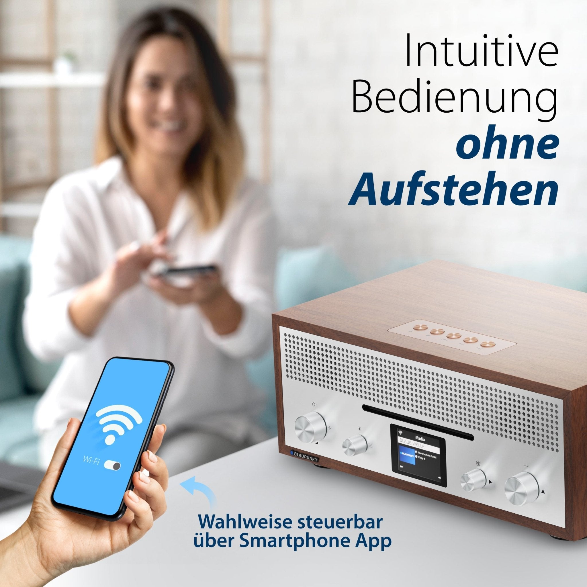 Nostalgie Internetradio mit CD | MILANO Walnuss - Blaupunkt Audio Deutschland Radio Walnuss