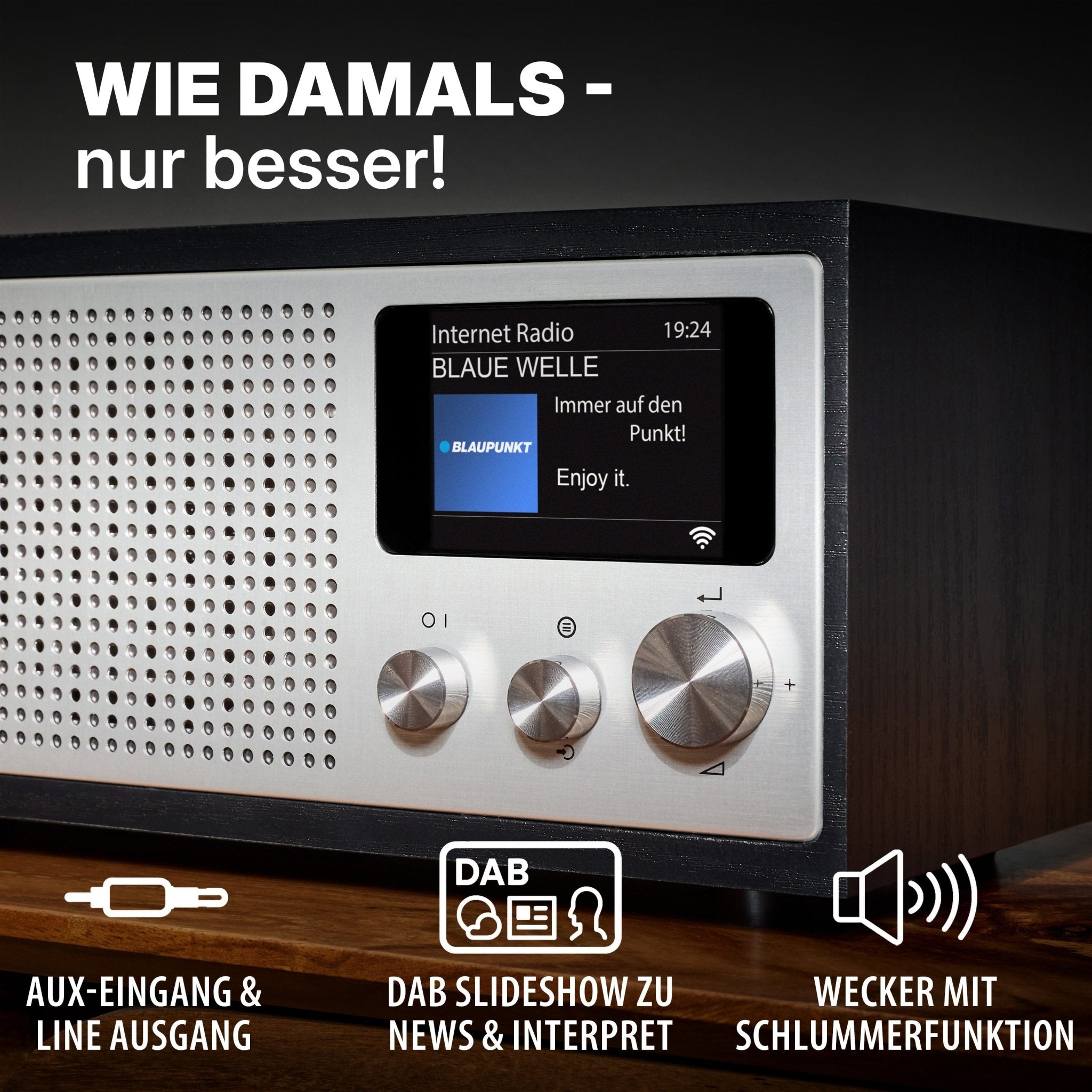 Internetradio mit DAB+ | NAPOLI - Blaupunkt Audio Deutschland Radio Schwarz