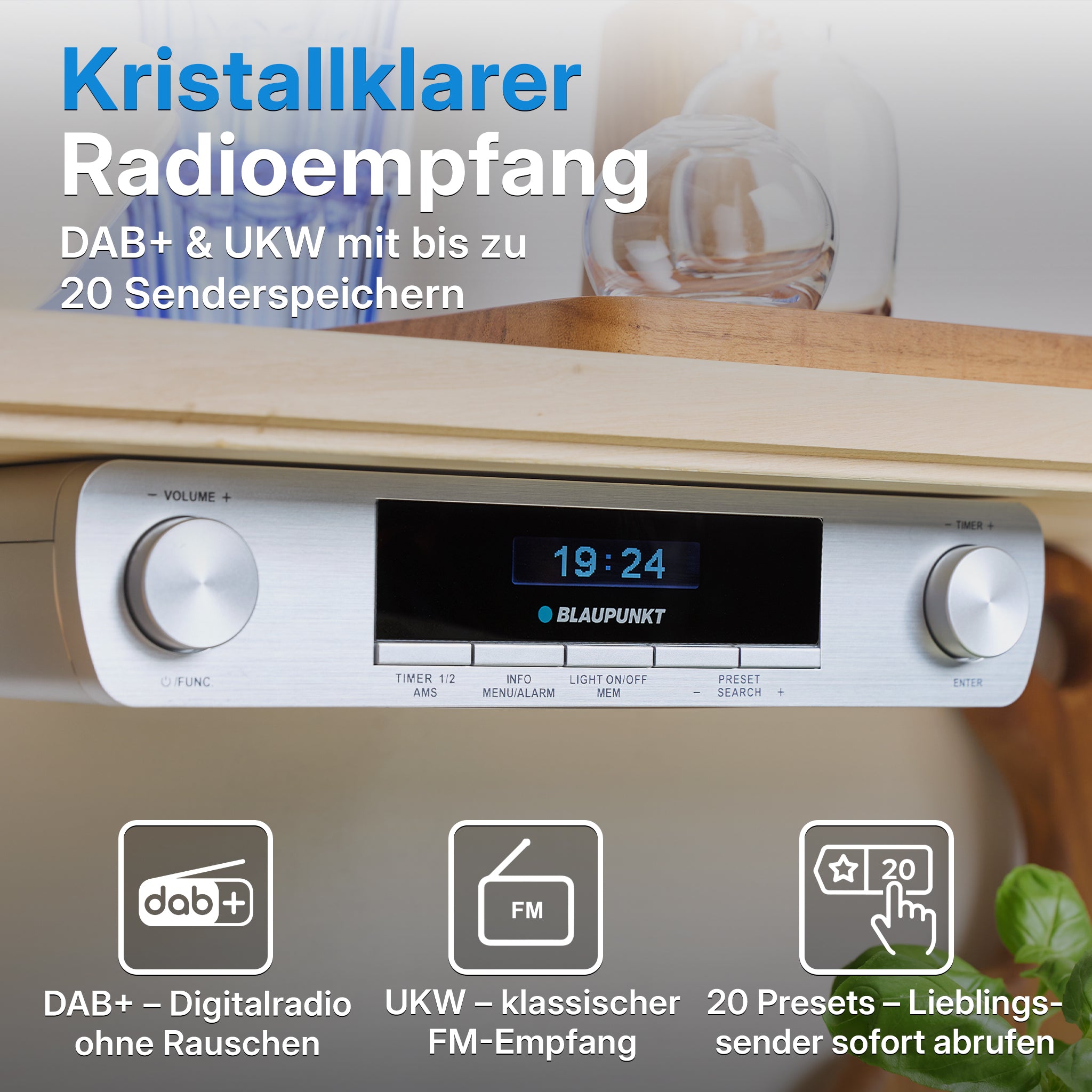 DAB+ Küchenradio mit Bluetooth | KRD 30