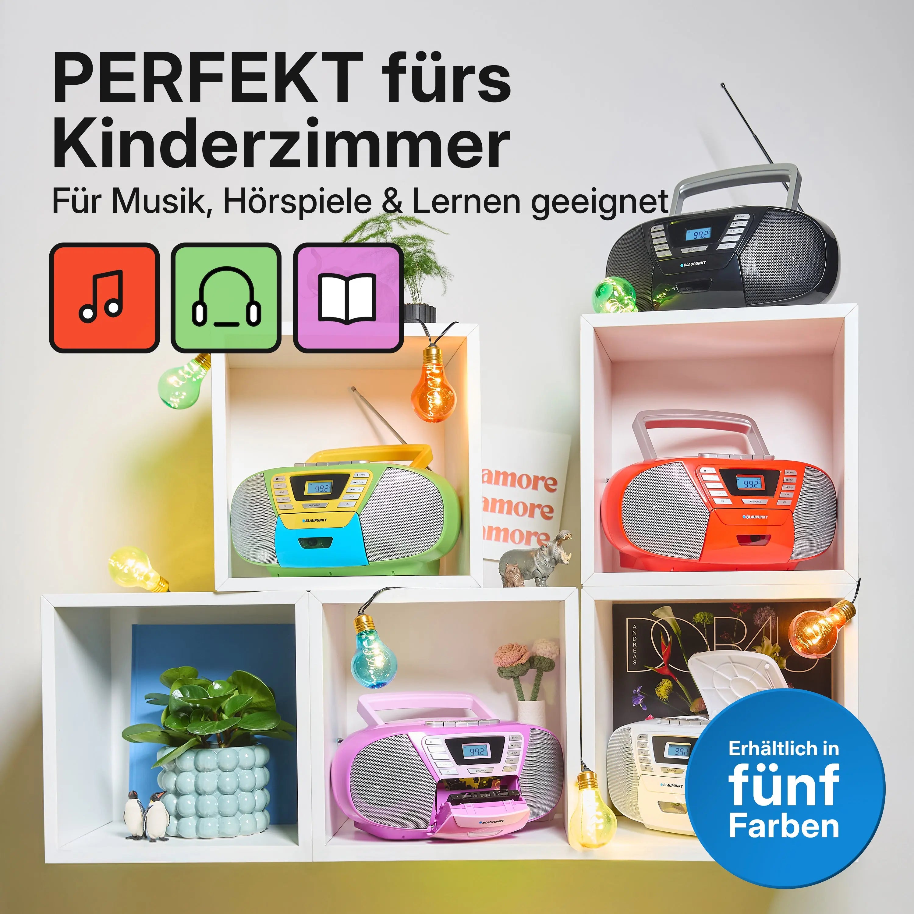BOOMBOX MIT CD PLAYER FÜR KINDER | B 120 Red | Blaupunkt