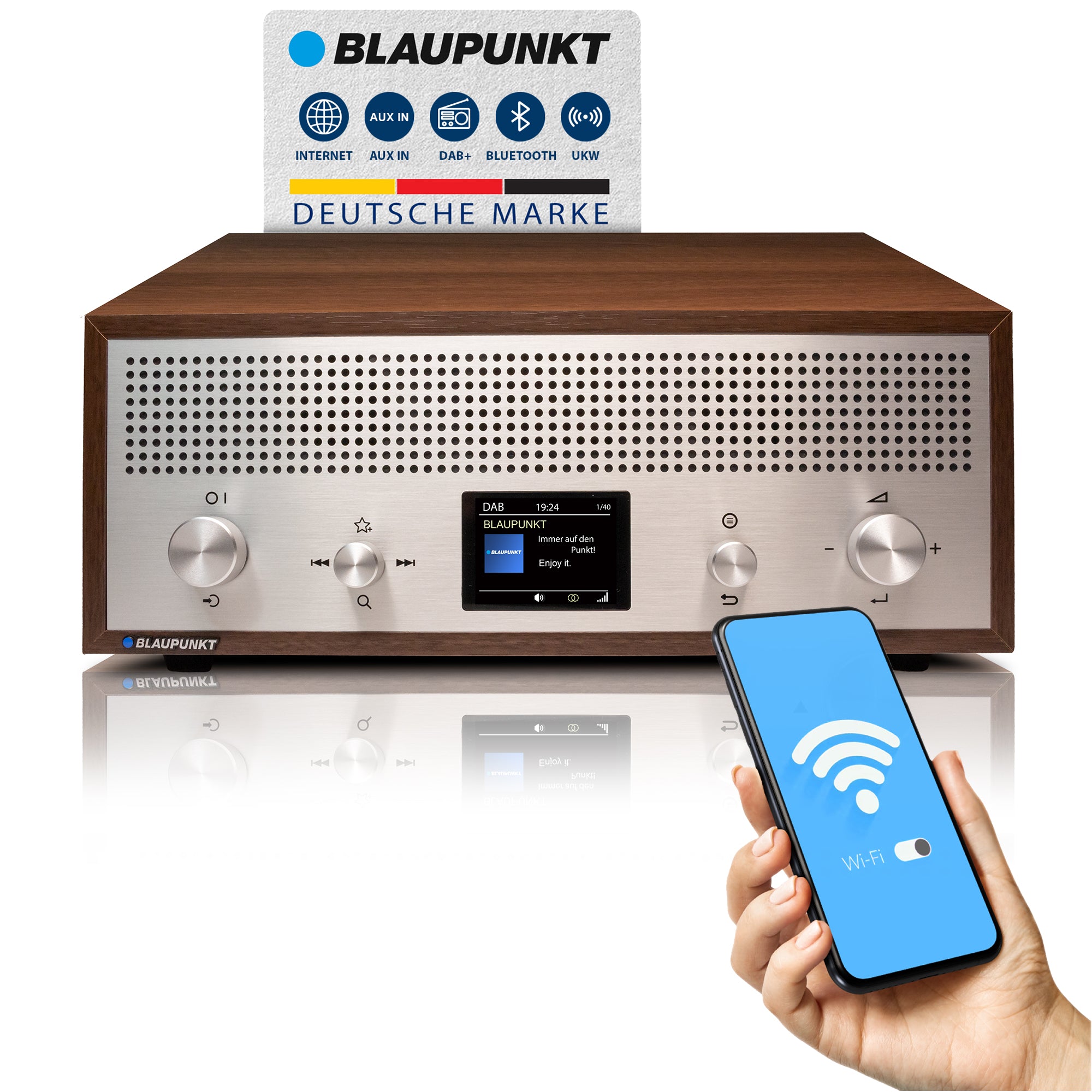 Nostalgieradio mit DAB+ und Bluetooth | VERONA Walnuss