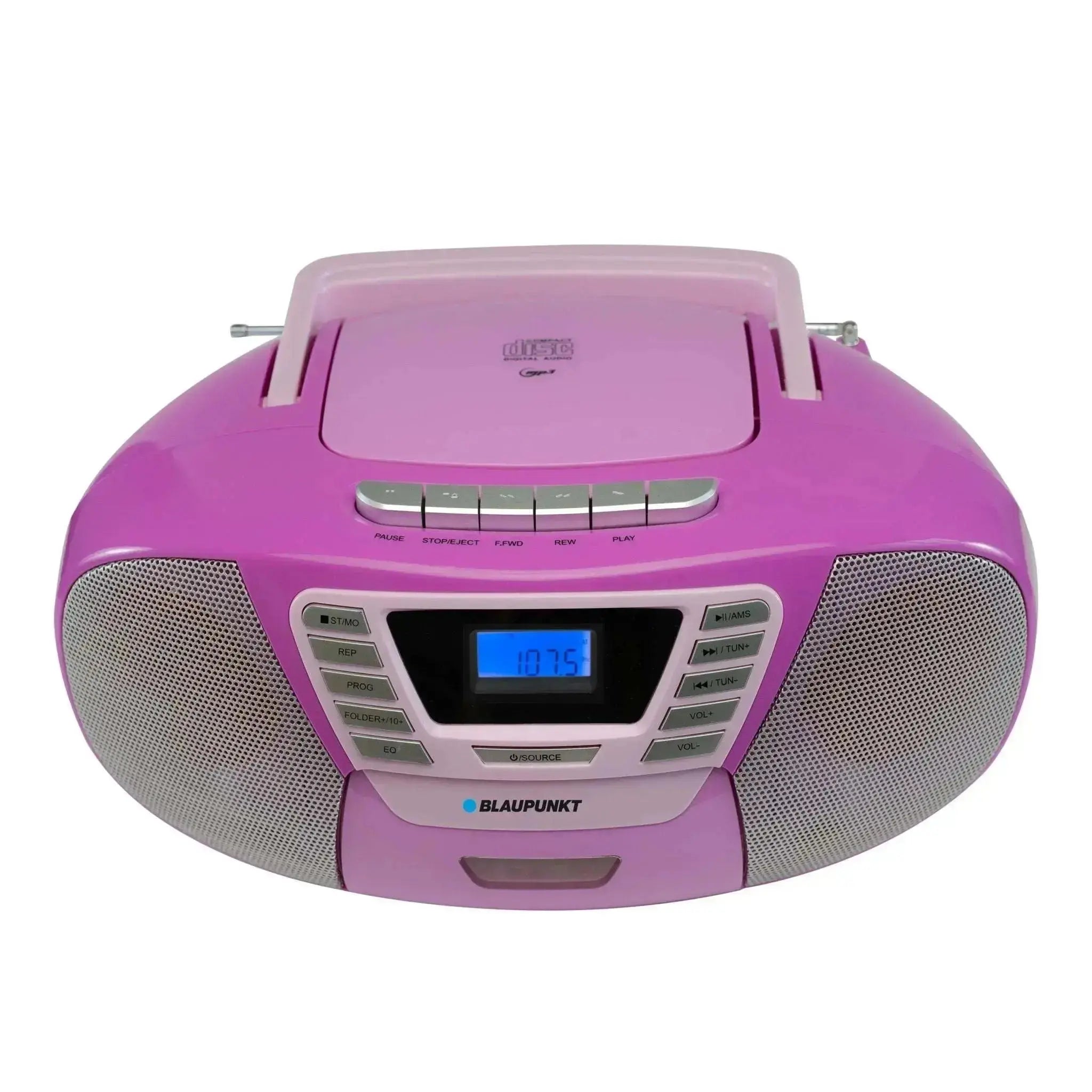 violet Blaupunkt B 120 boombox mit CD player für kinder mit bluetooth, kassettendeck und radio