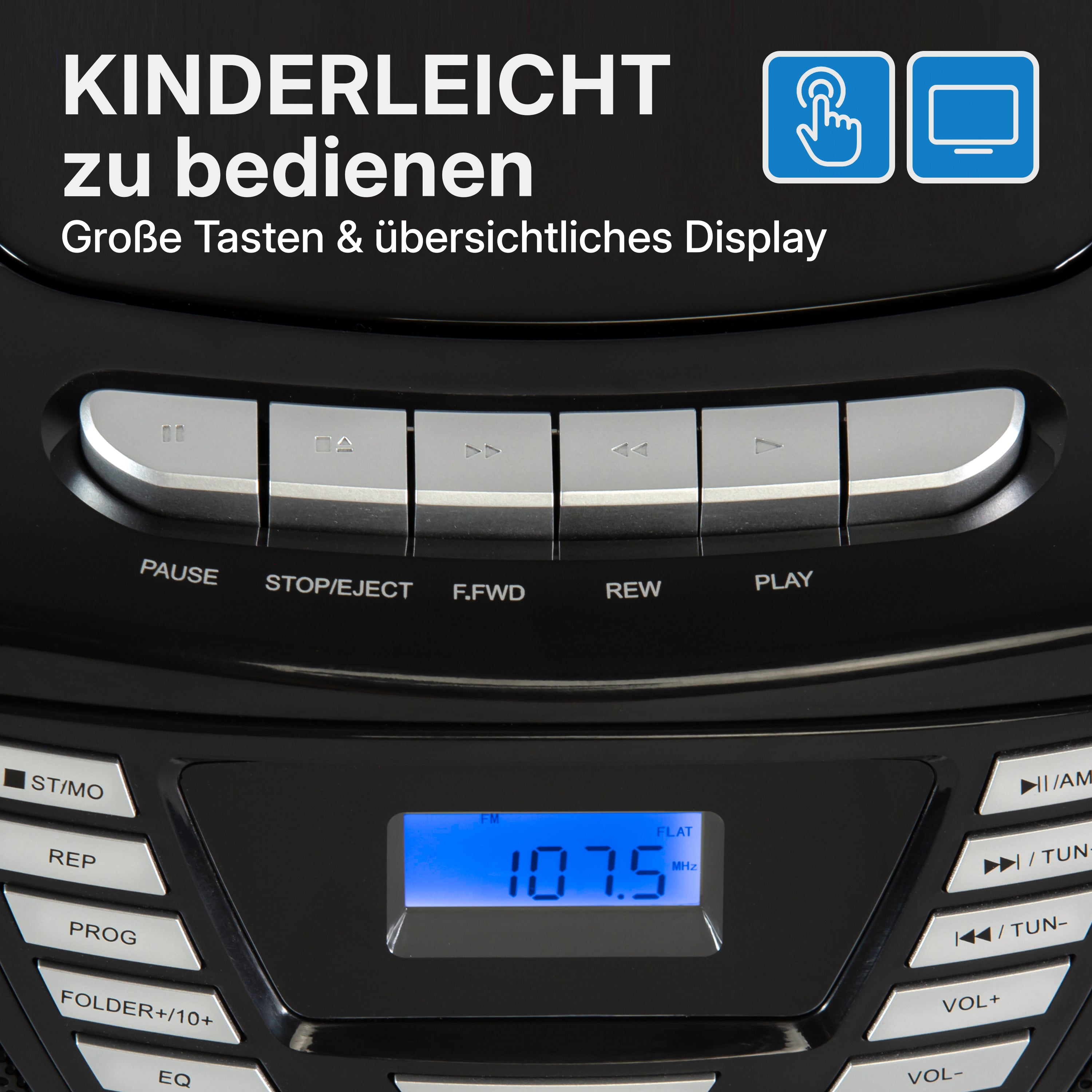 Boombox with CD player for children | B 120 Black |