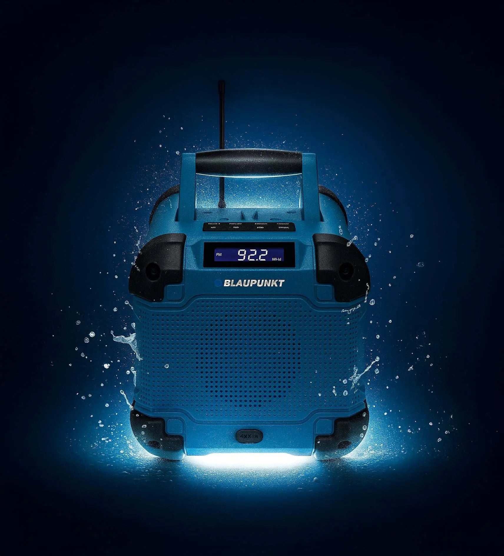 Blaupunkt Baustellenradio BSR 40 robustes, wasserdichtes Baustellenradio mit Bluetooth, Akku und UKW-Radio
