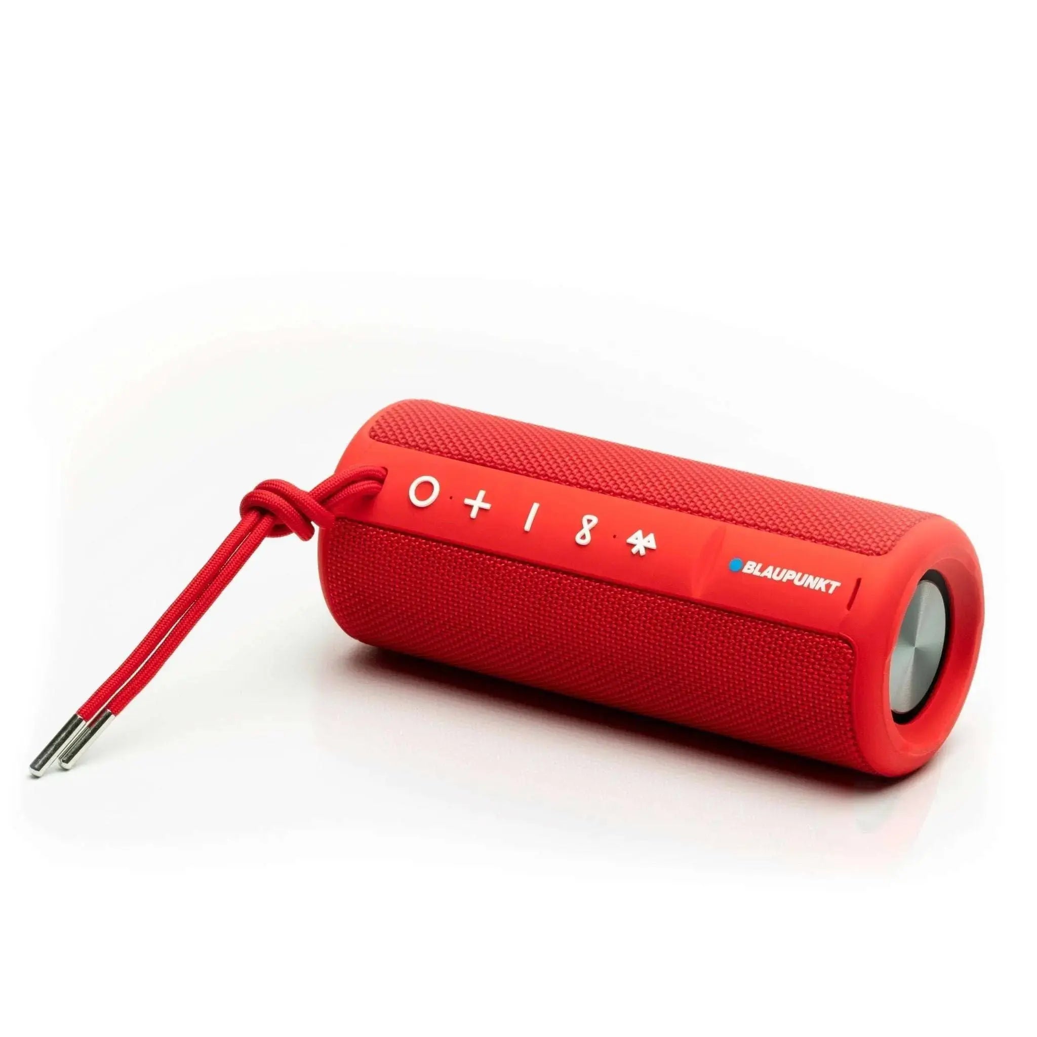 Roter Bluetooth Lautsprecher Blaupunkt BT 214 mit TWS, IPX6 Wasserschutz, kompakt und robust, kabellos für Outdoor und bis zu 12 Stunden Laufzeit