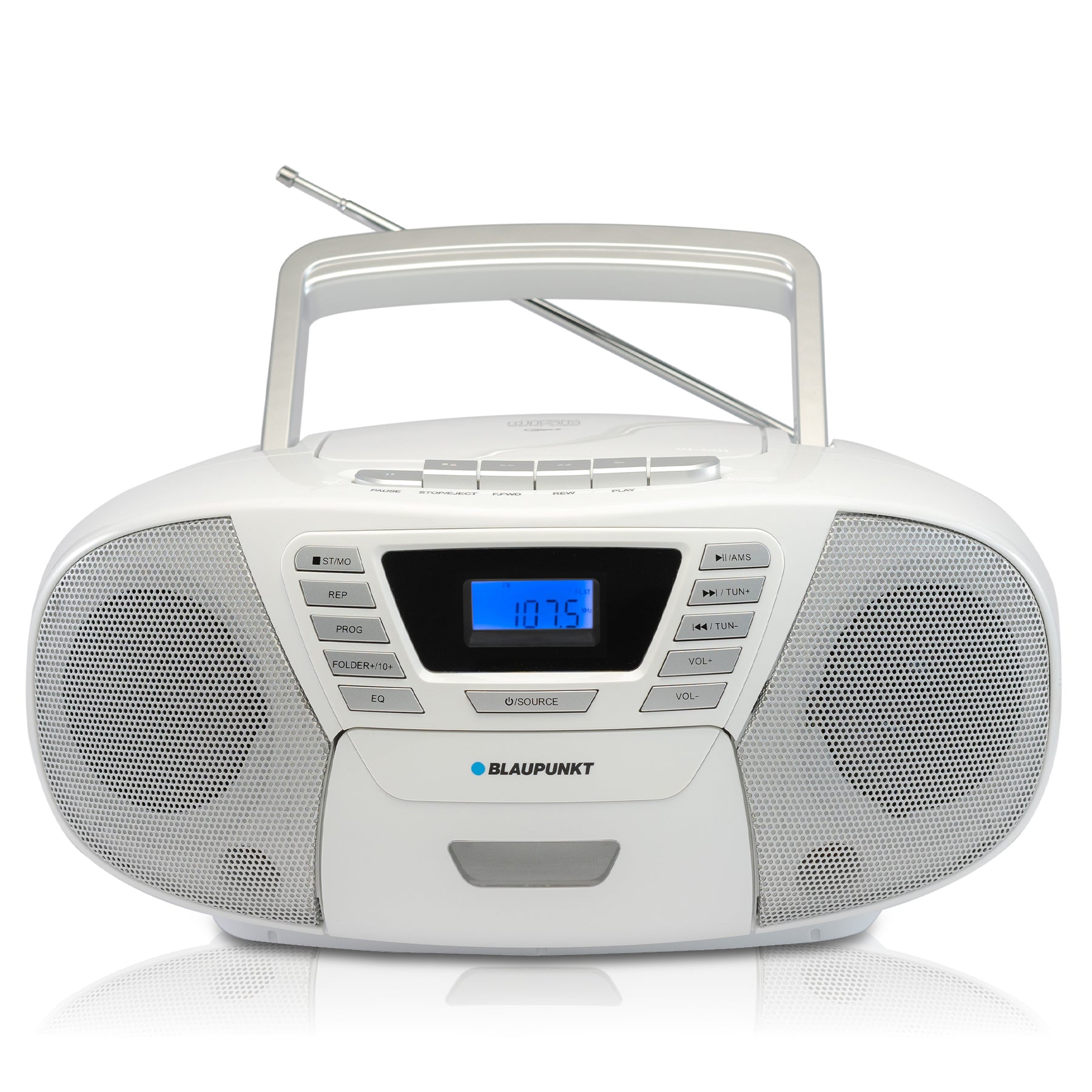 BOOMBOX MIT CD PLAYER FÜR KINDER | B 120 White | Bilbao - Blaupunkt Audio Deutschland Kinder CD-Spieler Weiß