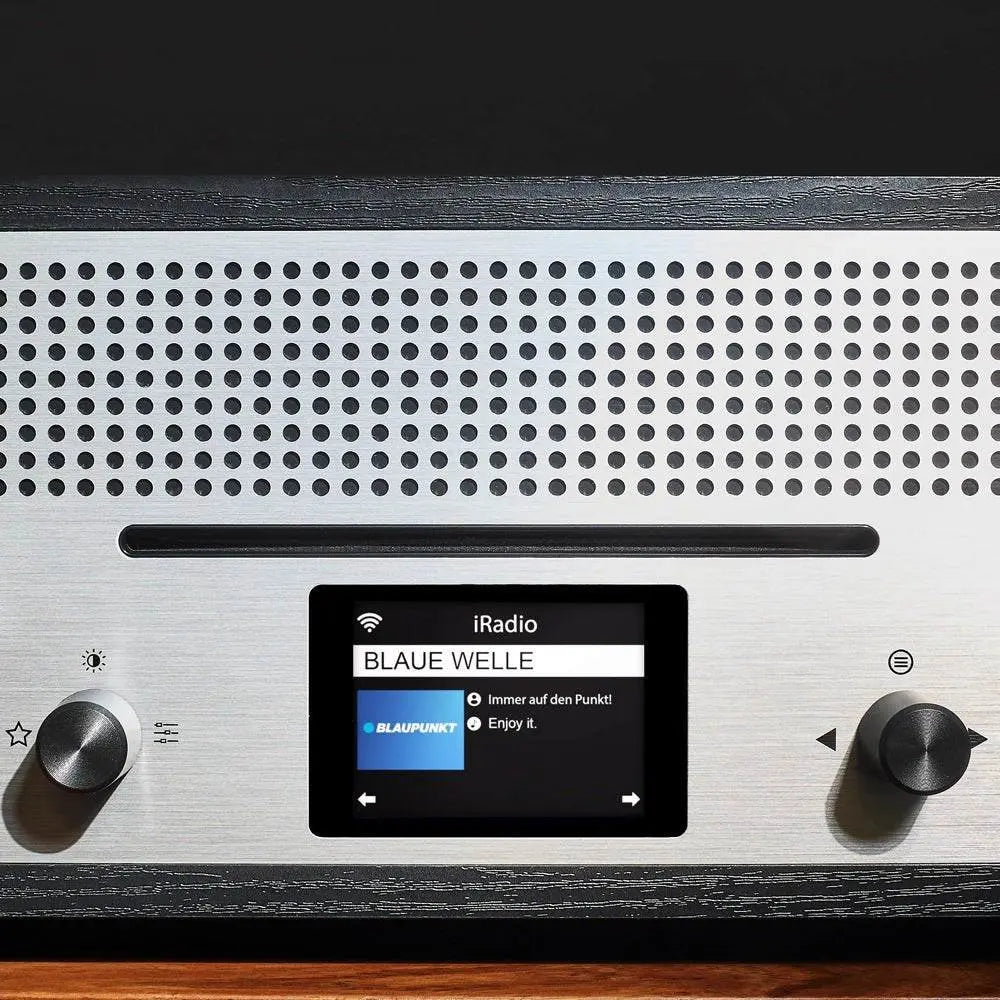 Blaupunkt MILANO schwarzes Nostalgie Internetradio mit CD-Laufwerk und digitalem Display