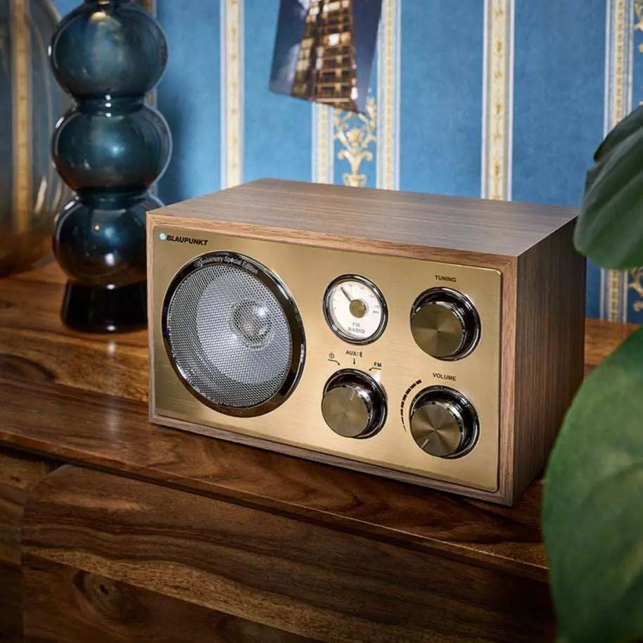 Blaupunkt RXN 180 Retroradio mit Bluetooth, Holzgehäuse und Aluminiumfront, vintage Design