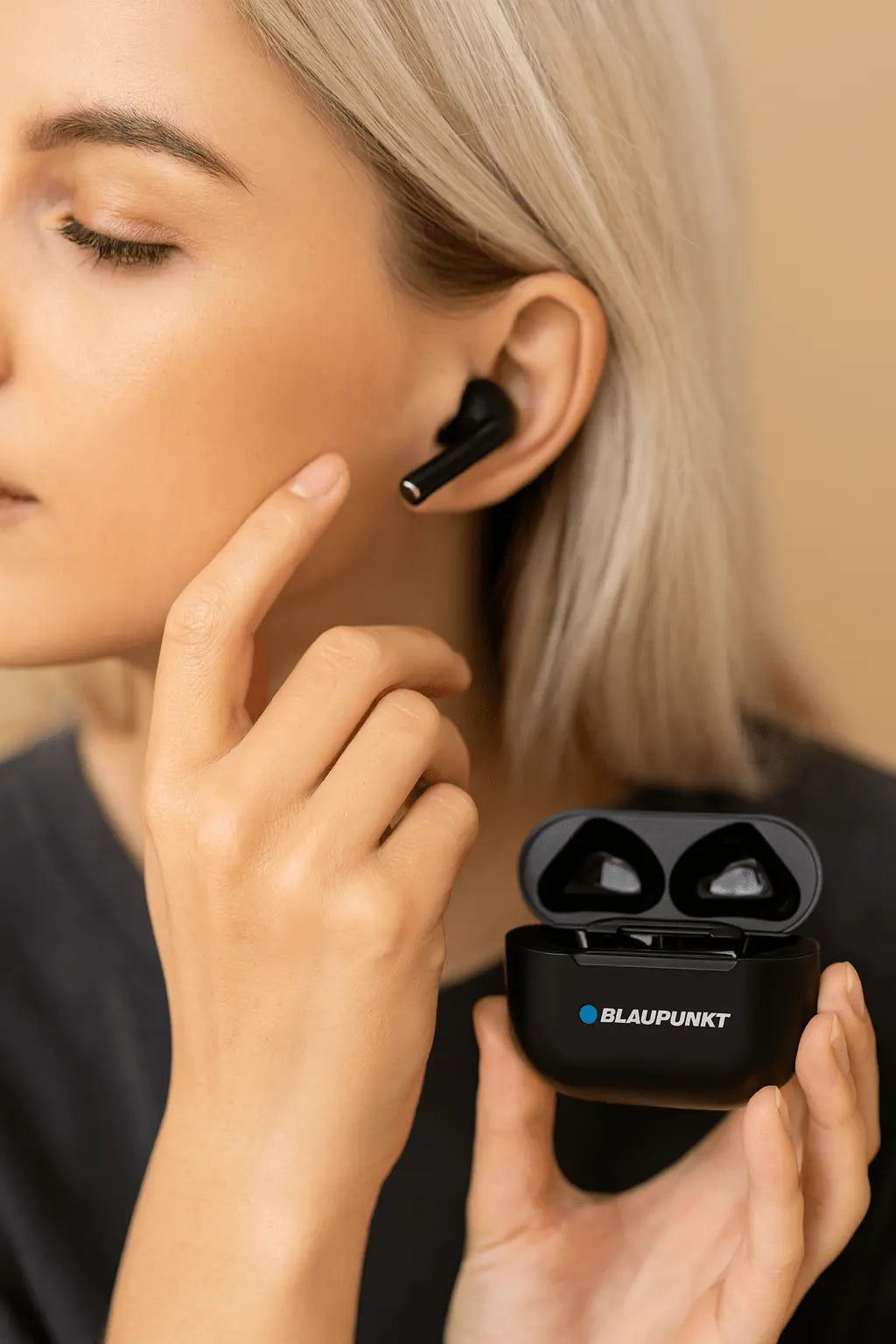 Bluetooth Kopfhörer In Ear TWS 25 Black mit Touch-Steuerung und Ladecase von Blaupunkt