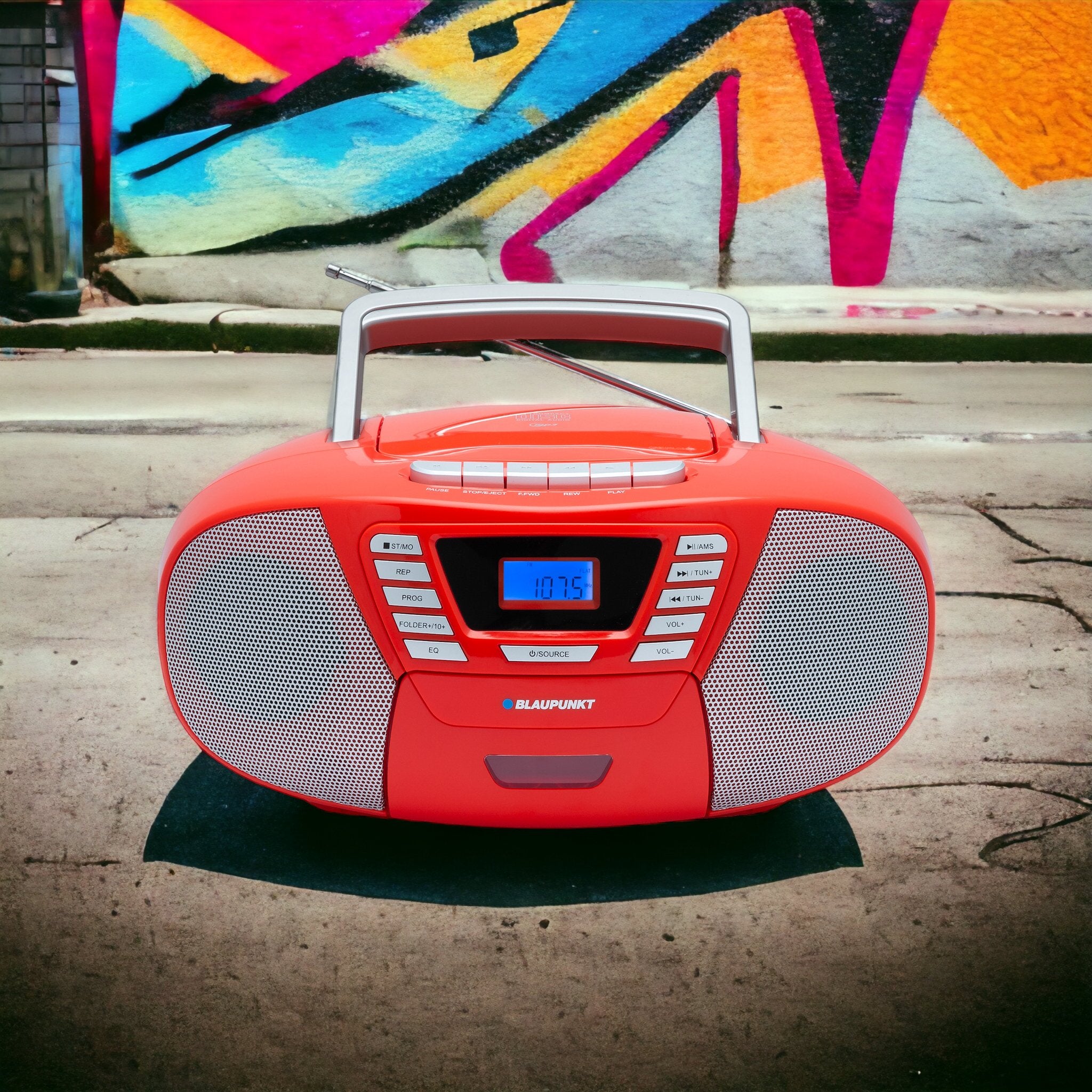 BOOMBOX MIT CD PLAYER FÜR KINDER | B 120 Red | Bilbao - Blaupunkt Audio Deutschland Kinder CD-Spieler Rot