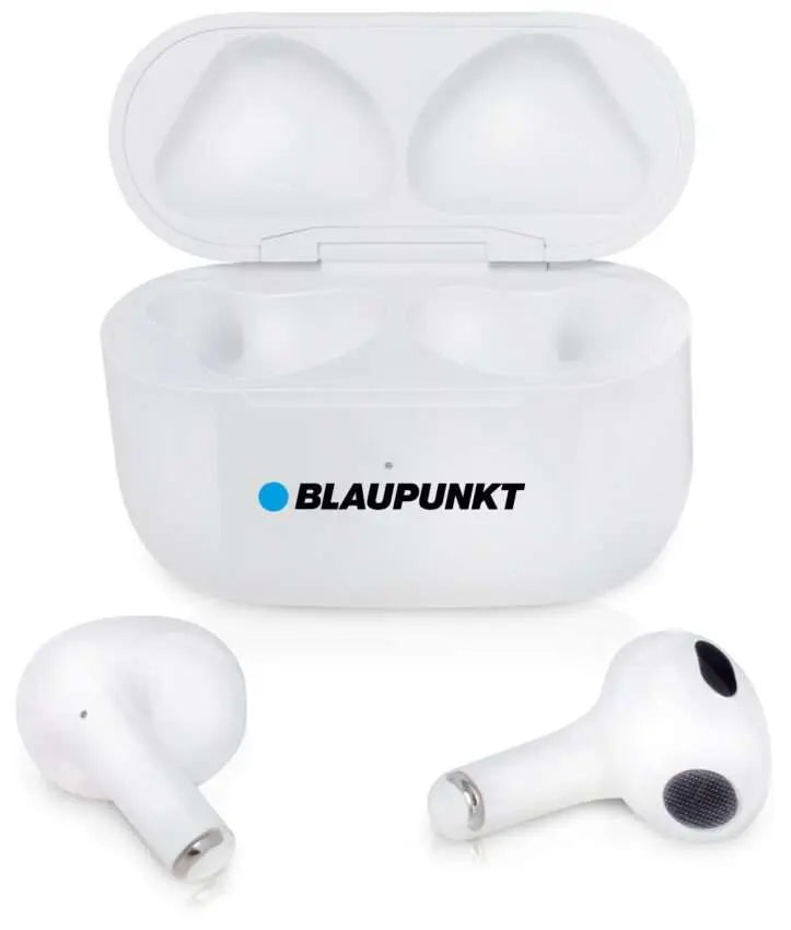 Blaupunkt TWS 25 weiße Bluetooth In-Ear Kopfhörer mit Ladecase und Touch-Steuerung