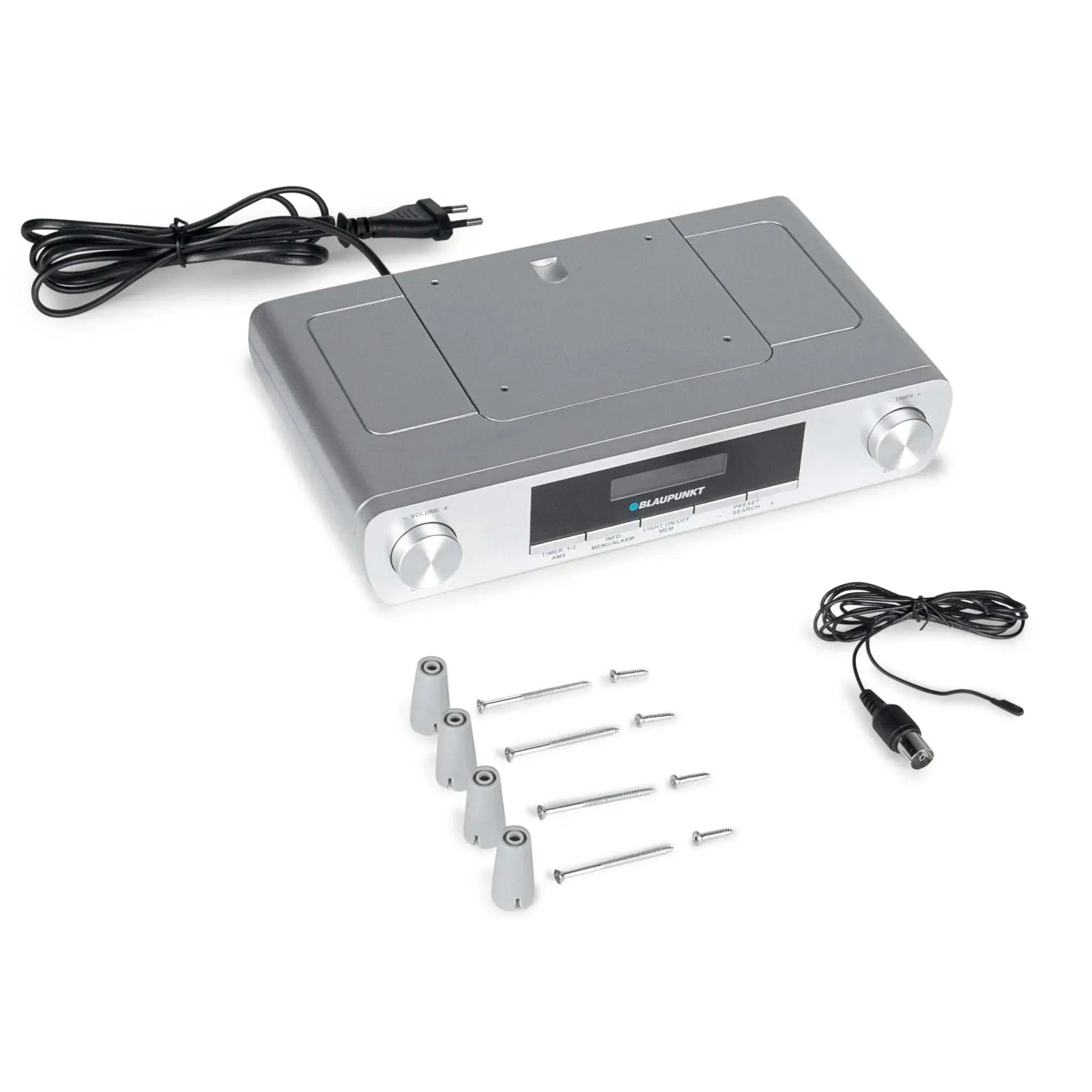 Blaupunkt DAB+ Küchenradio KRD 30 in Silber mit Bluetooth, LED-Beleuchtung und Montagematerial