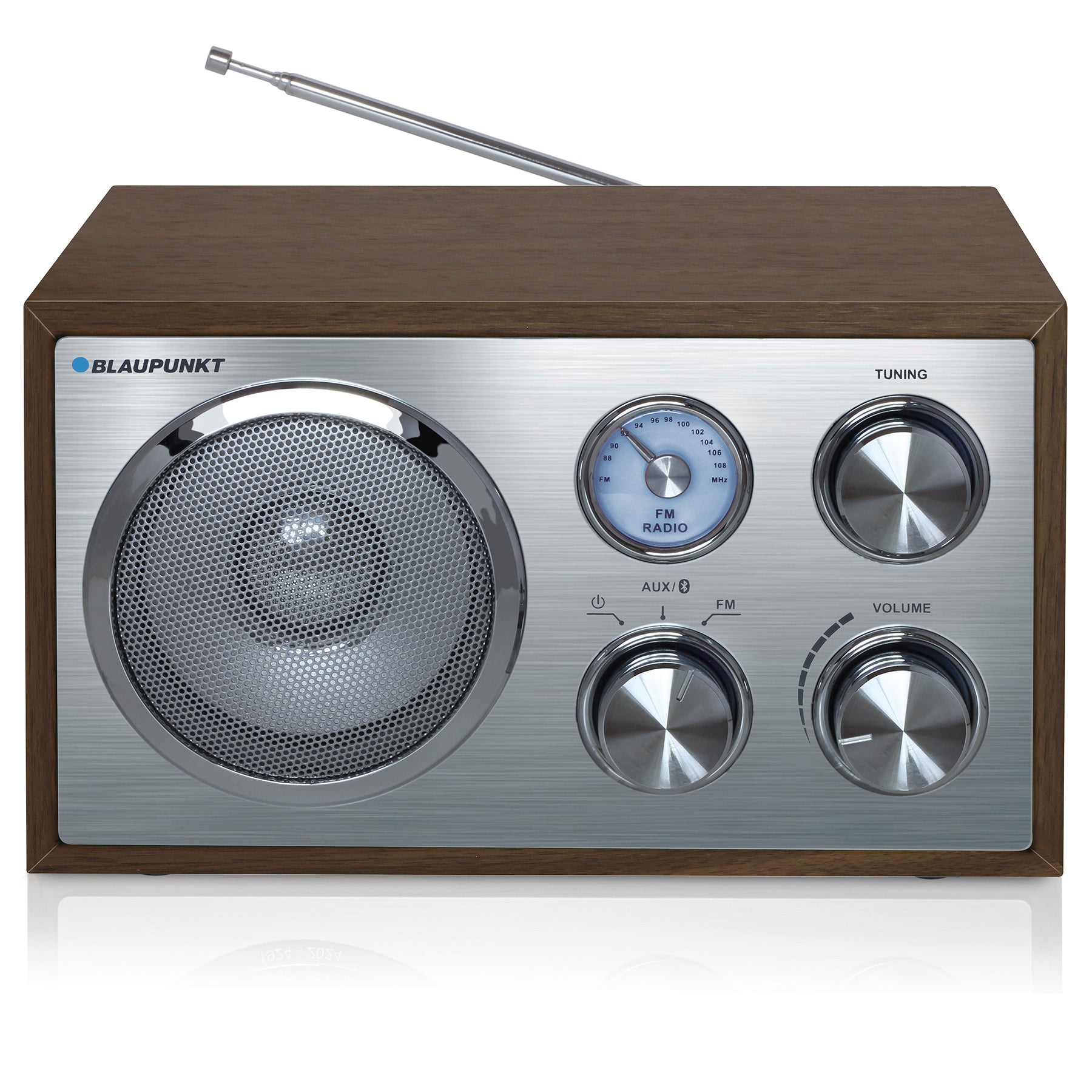 Nostalgieradio mit Bluetooth | RXN 180 Messing | Palermo - Blaupunkt Audio Deutschland Radio Walnuss / Messing