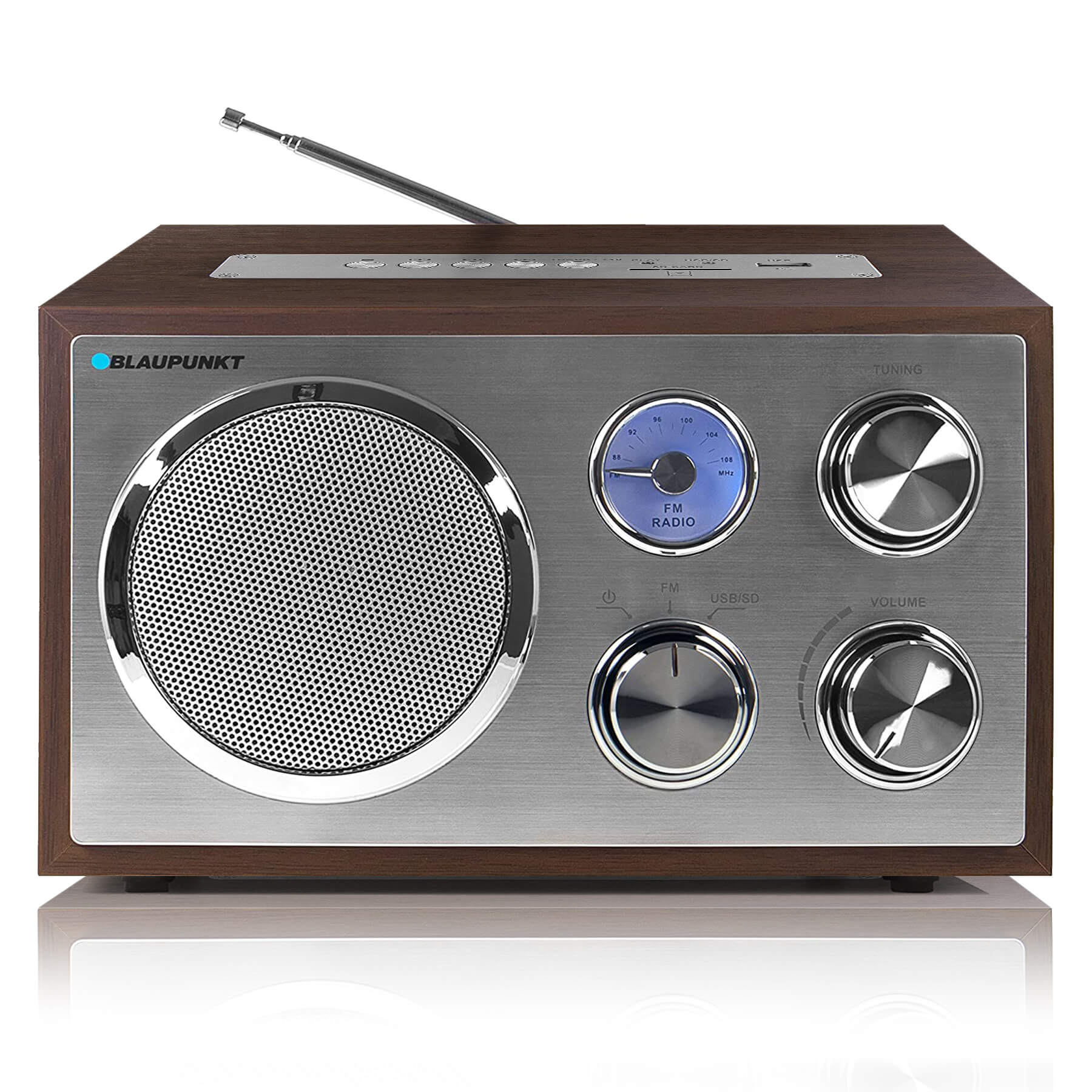 Nostalgieradio mit USB | RXN 19 | Turin - Blaupunkt Audio Deutschland Radio Walnuss