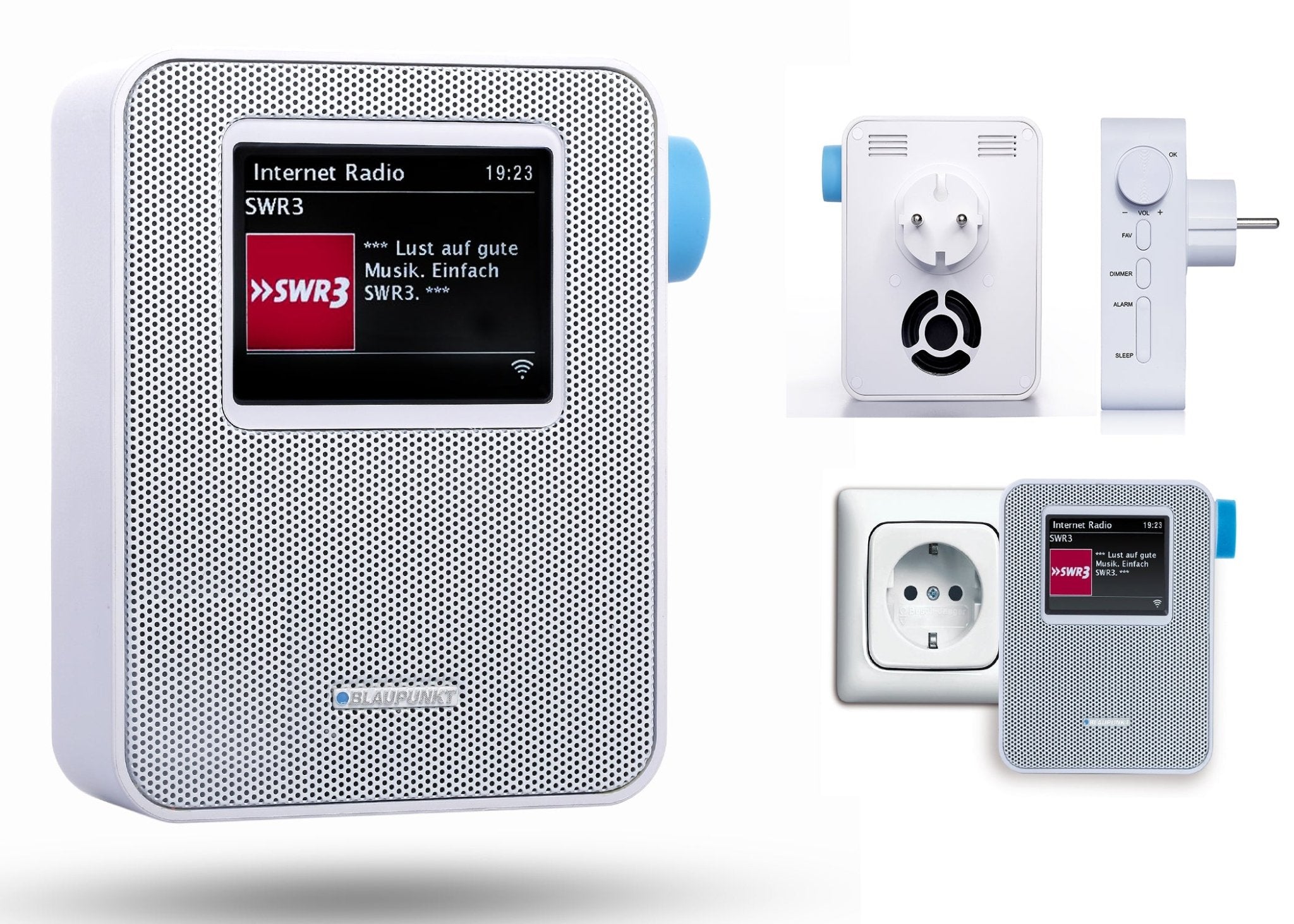 Steckdosen Internetradio mit Bluetooth + Spotify | PIB 100 WH SE (Spotify Edition) - Blaupunkt Audio Deutschland Radio