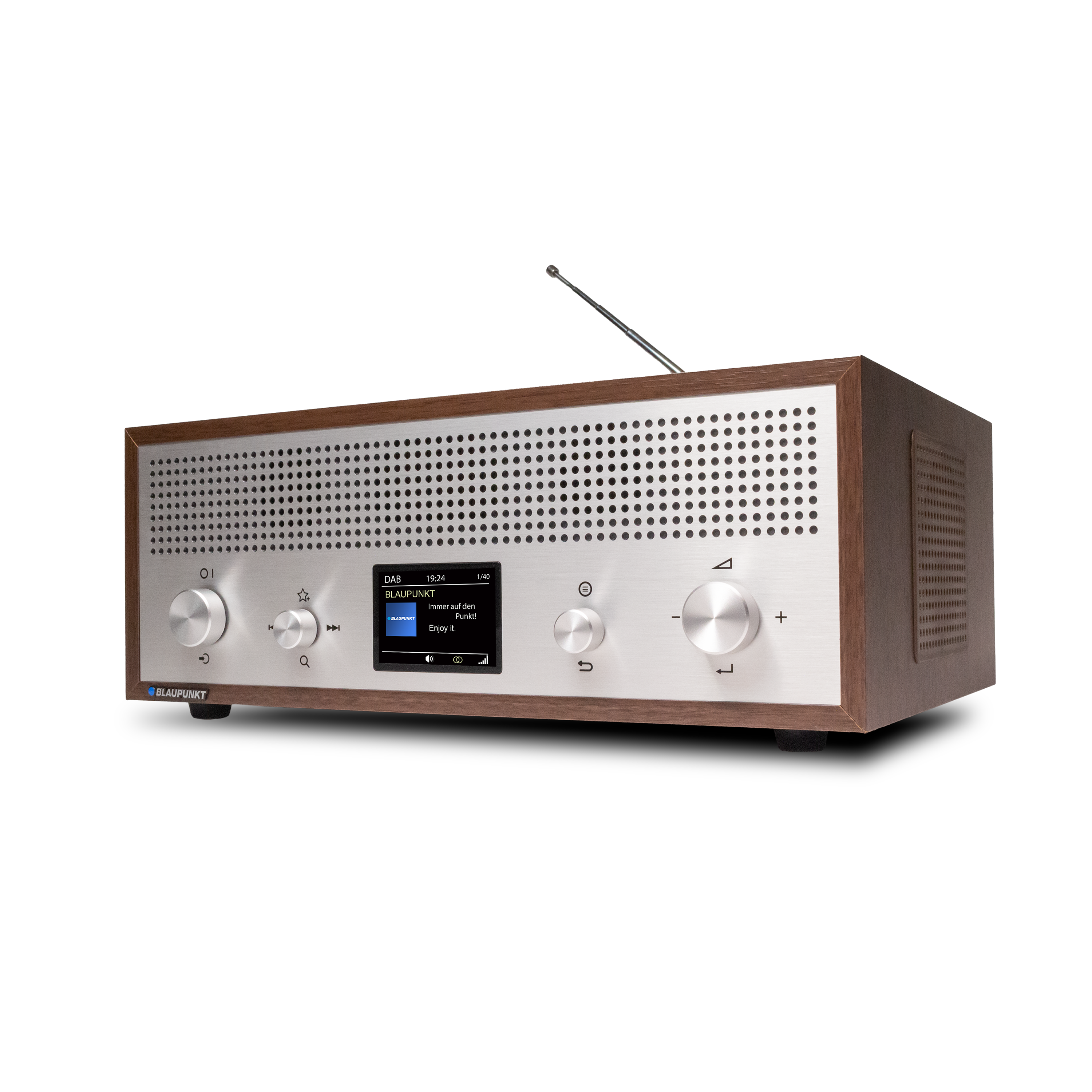 Nostalgieradio mit DAB+ und Bluetooth | VERONA Walnuss - Blaupunkt Audio Deutschland Radio Walnuss