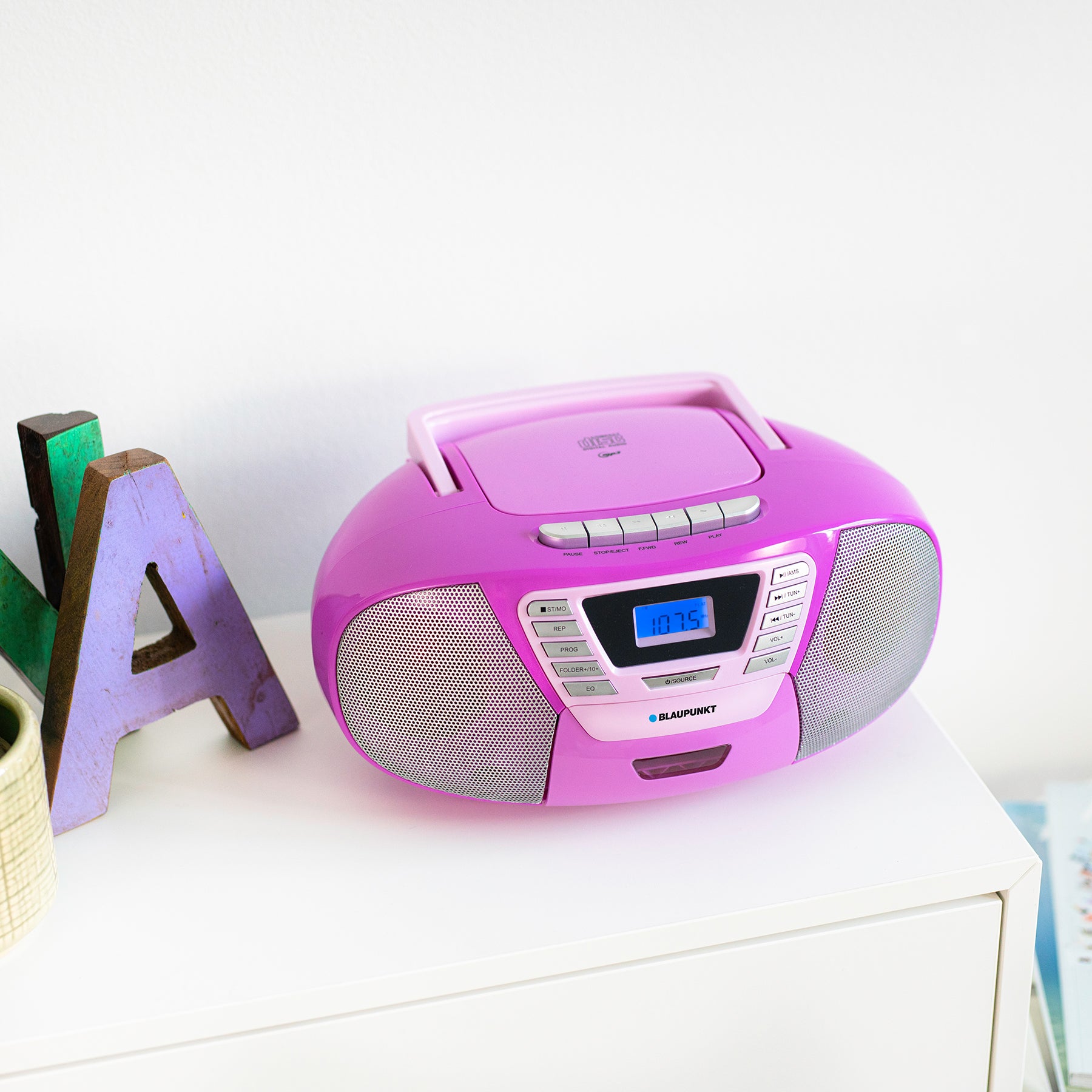 BOOMBOX MIT CD PLAYER FÜR KINDER | B 120 Violett | Bilbao - Blaupunkt Audio Deutschland Kinder CD-Spieler Violett