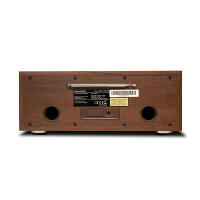 Blaupunkt Milano Internetradio mit CD und Walnuss Holzgehäuse Rückansicht