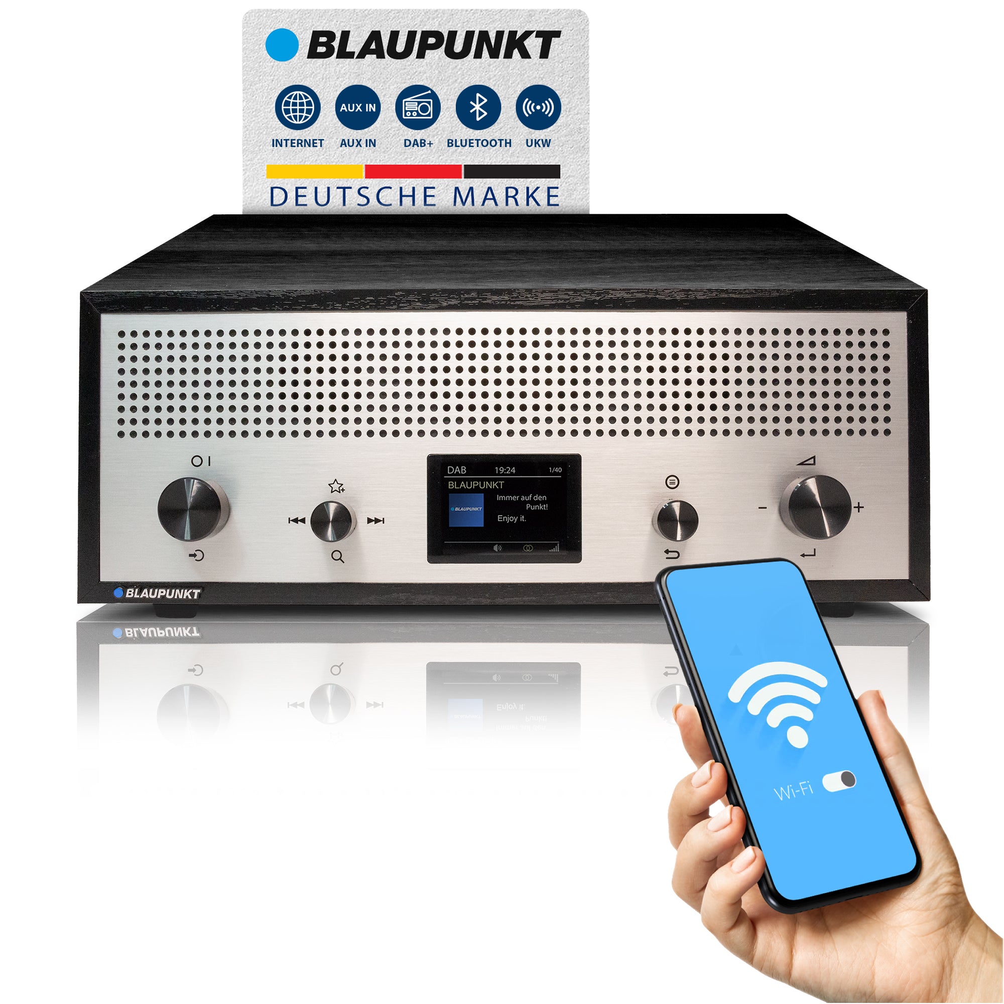 Nostalgieradio mit DAB+ und Bluetooth | VERONA Schwarz