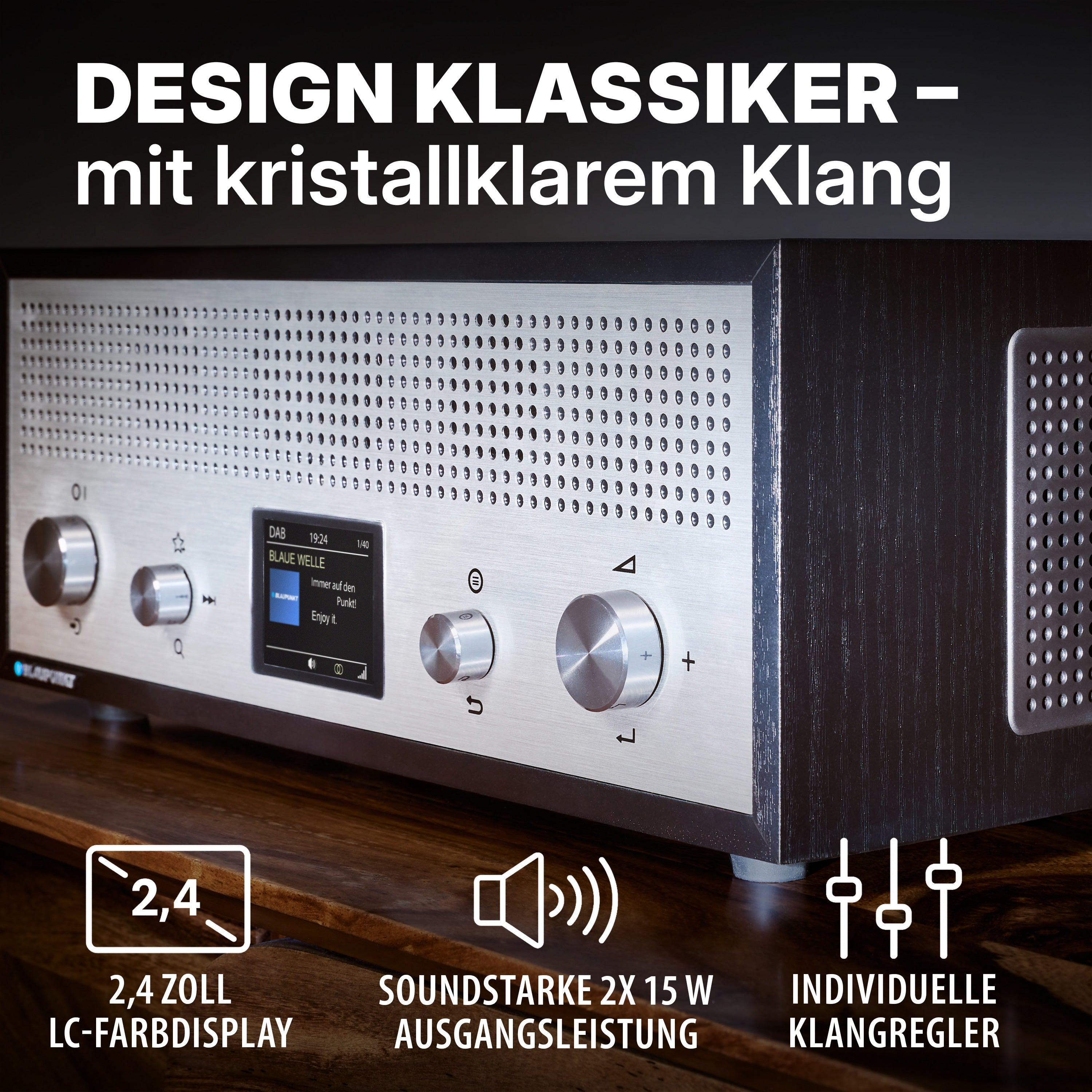 Nostalgieradio mit DAB+ und Bluetooth | VERONA Schwarz