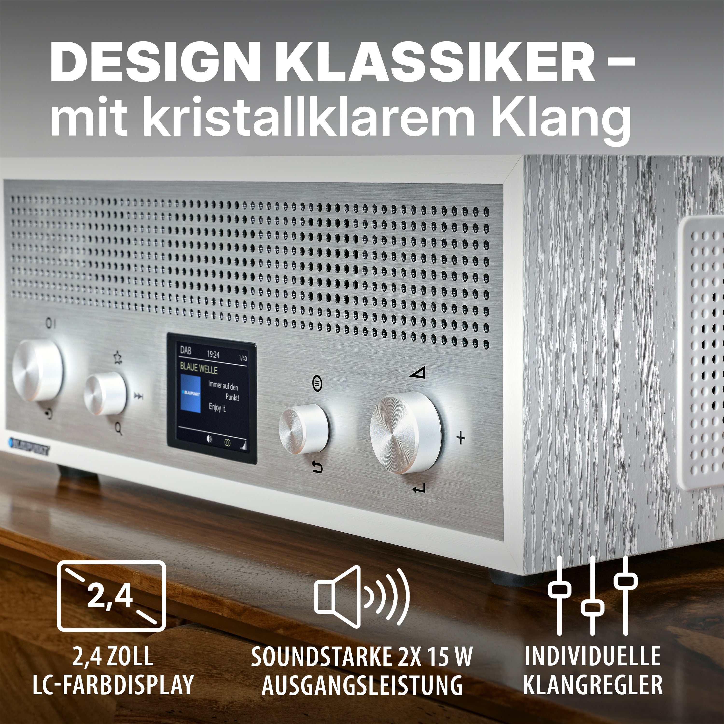 Nostalgieradio mit DAB+ und Bluetooth | VERONA Weiß