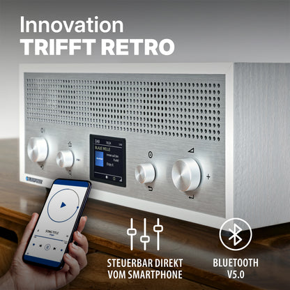 Nostalgieradio mit DAB+ und Bluetooth | VERONA Weiß