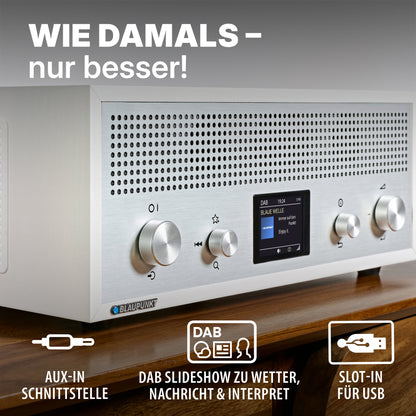 Nostalgieradio mit DAB+ und Bluetooth | VERONA Weiß