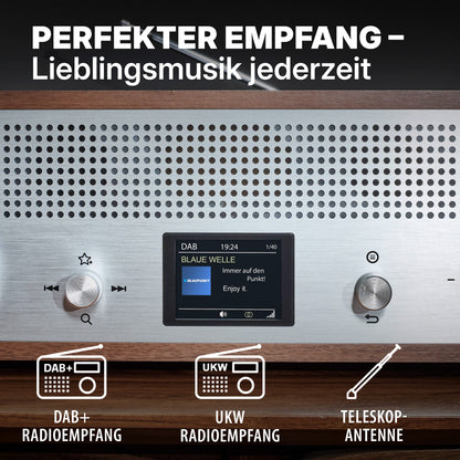 Nostalgieradio mit DAB+ und Bluetooth | VERONA Walnuss