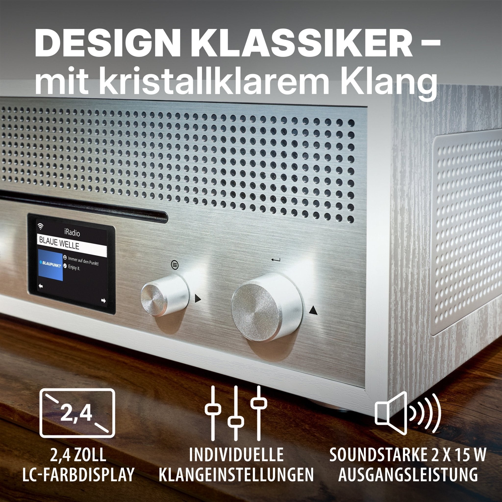 Nostalgie Internetradio mit CD | MILANO Weiß - Blaupunkt Audio Deutschland Radio Weiß