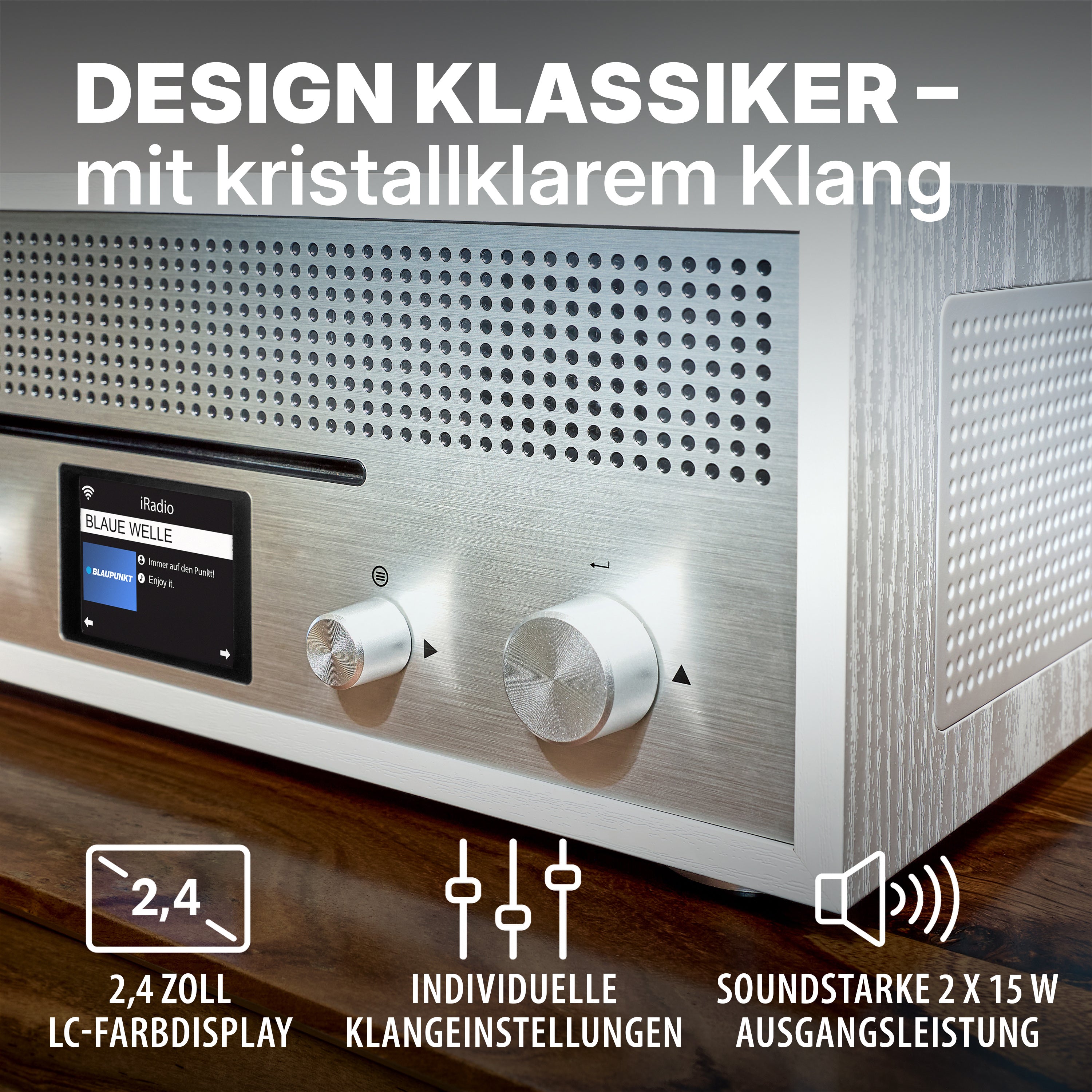 Nostalgie Internetradio mit CD | MILANO Weiß