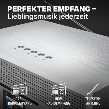 Nostalgie Internetradio mit CD | MILANO Weiß