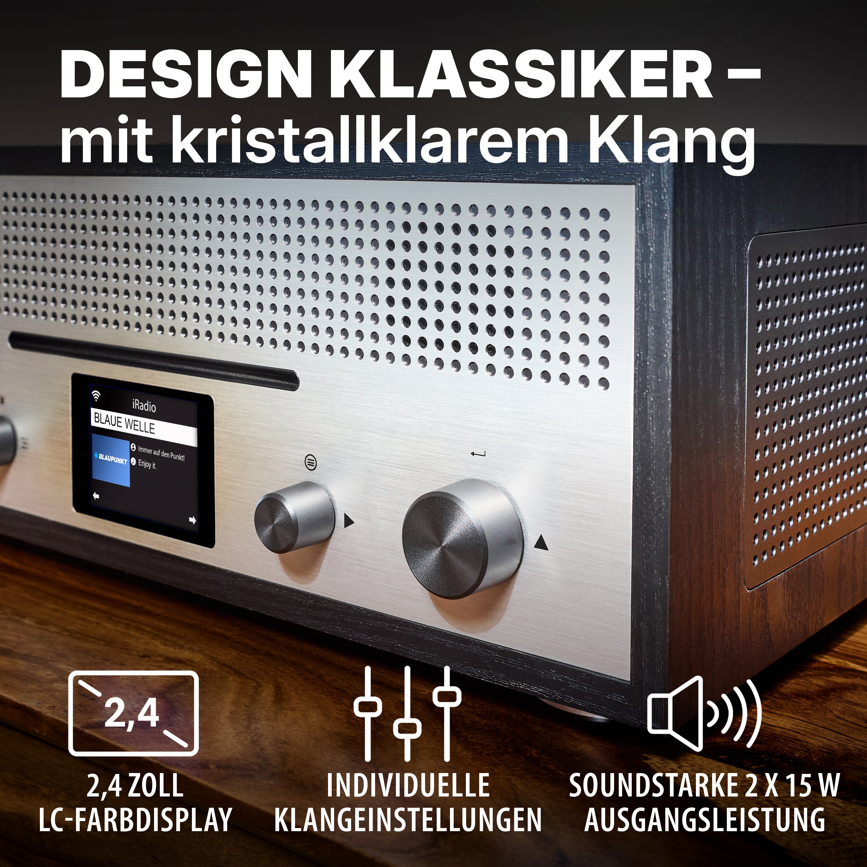 Nostalgie Internetradio mit CD | MILANO Schwarz