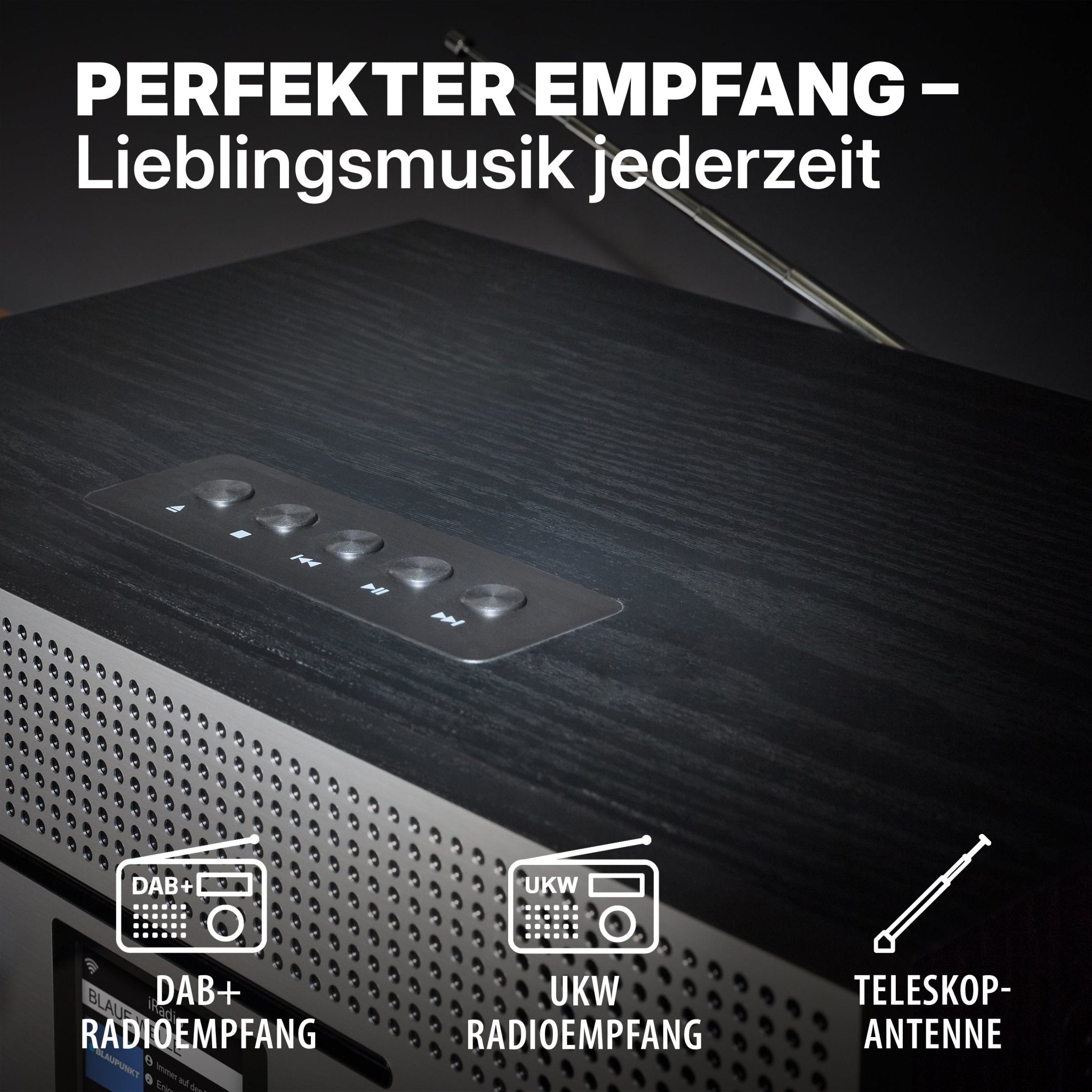 Nostalgie Internetradio mit CD | MILANO Schwarz - Blaupunkt Audio Deutschland