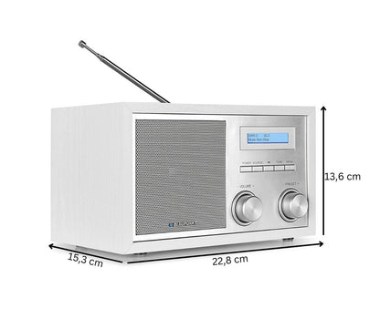 Nostalgieradio mit DAB+ und Bluetooth | RXD 180 - Blaupunkt Audio Deutschland Radio Weiß