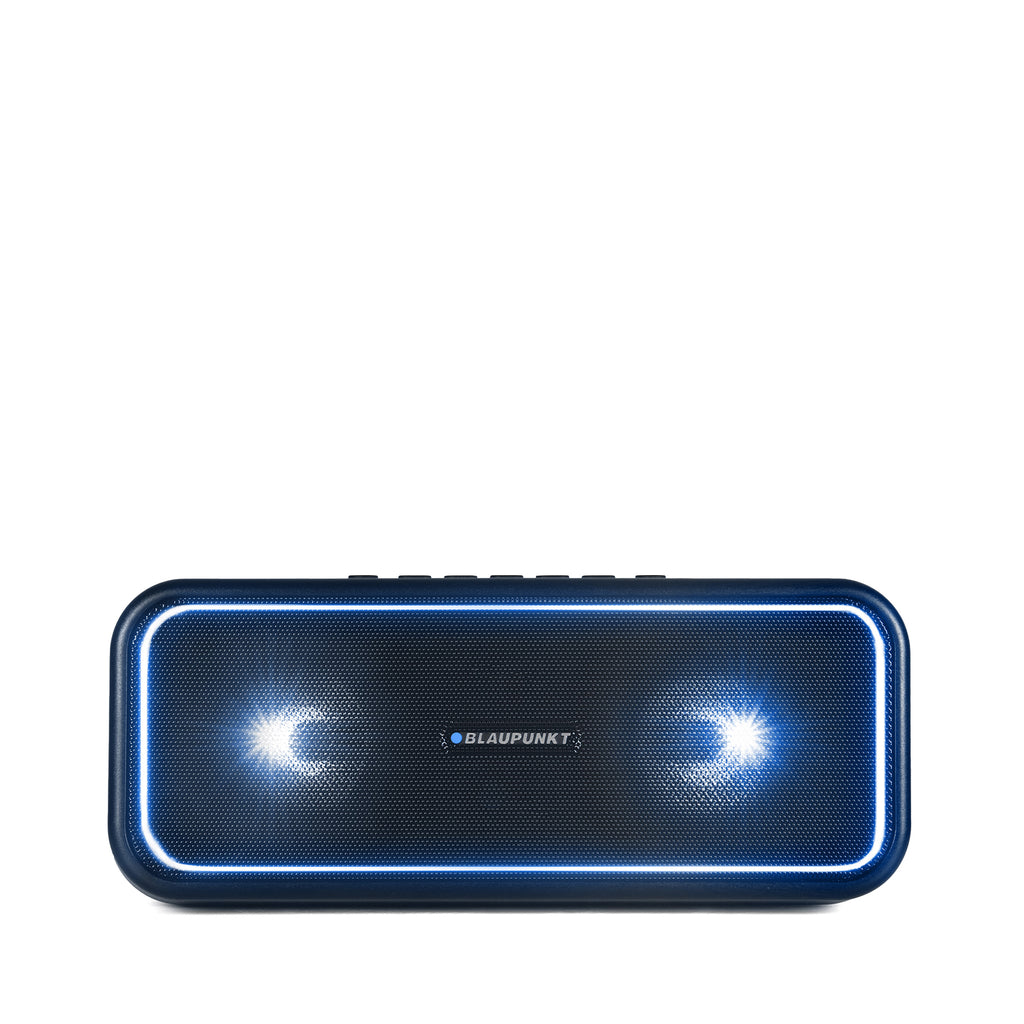 BLAUPUNKT Bluetooth Party Lautsprecher PS 200, Bluetooth 4.2, AUX-IN, Party-Speaker mit Mehrfarbige LED Beleuchtung, Integrierter Akku in schwarz 