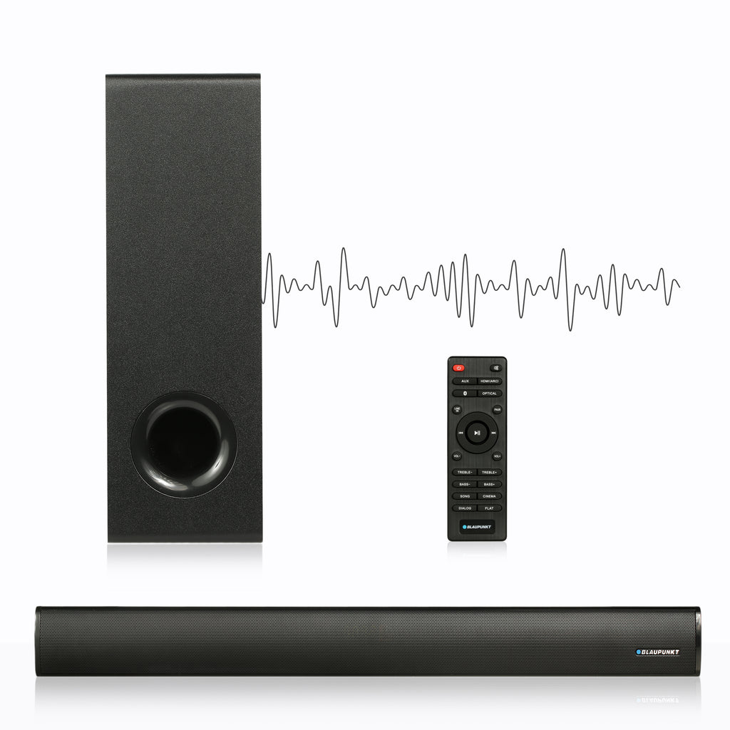 Blaupunkt TV Soundbar mit Subwoofer LS 1825, 60 Watt Audioausgangsleistung und Musikstreaming via Bluetooth 