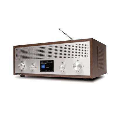 Retro Nostalgieradio mit DAB+, Bluetooth, Holzgehäuse und Aluminiumfront in Walnussoptik